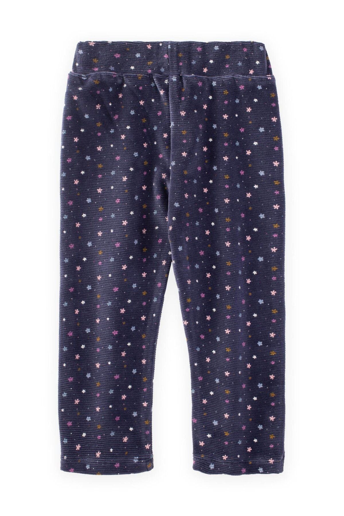 Patterned Velvet Tay 1-7 years old navy blue