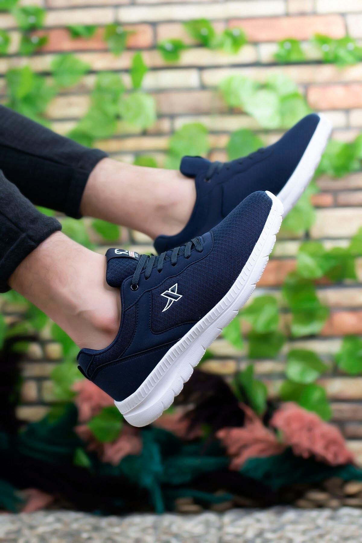 Navy blue white unisex ultra light sneaker 0012065