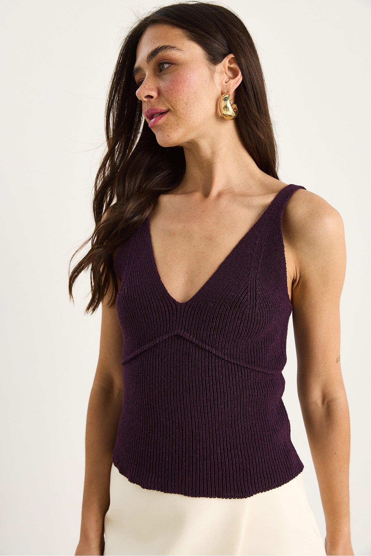 Women's V-neck Thin Strap Crop Blouse 20259804