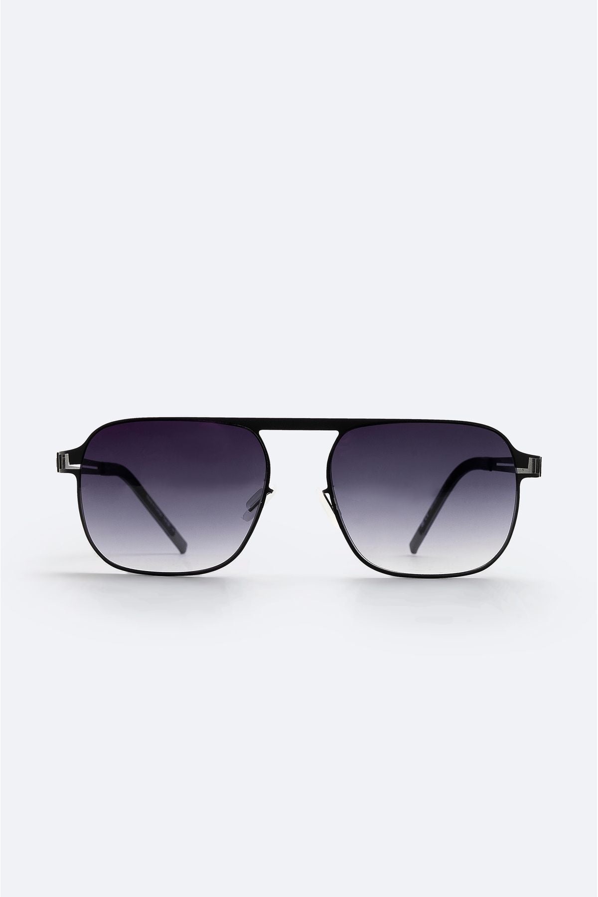 Men's black rectangular hand mine sunglasses A41y8813