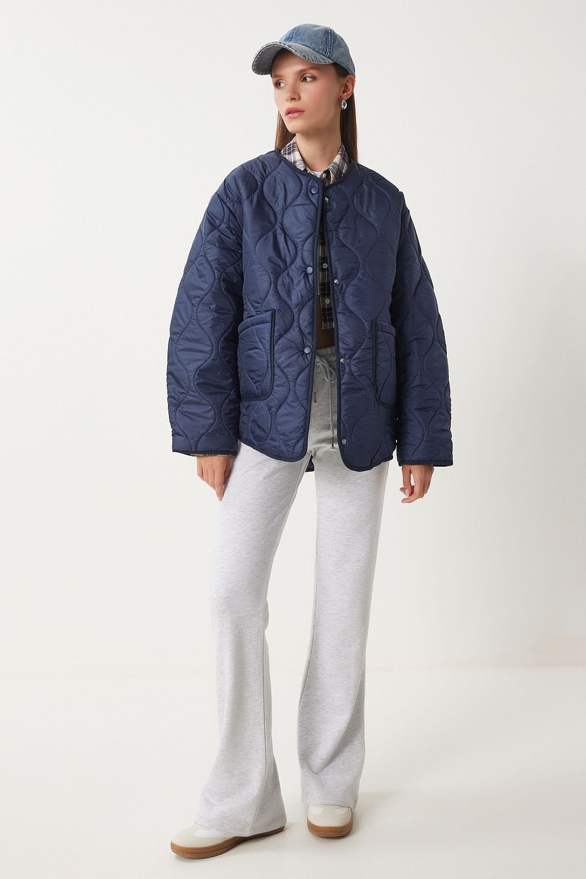 WOMEN'S NACTERE POCKET Oversize Kapitone Coat DZ00098