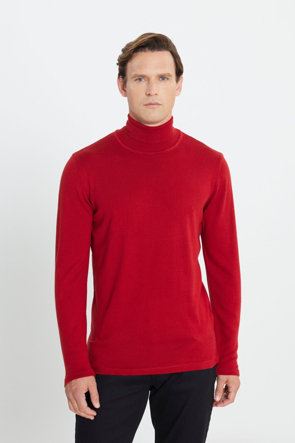 Men's Red Standard Fit Normal Class