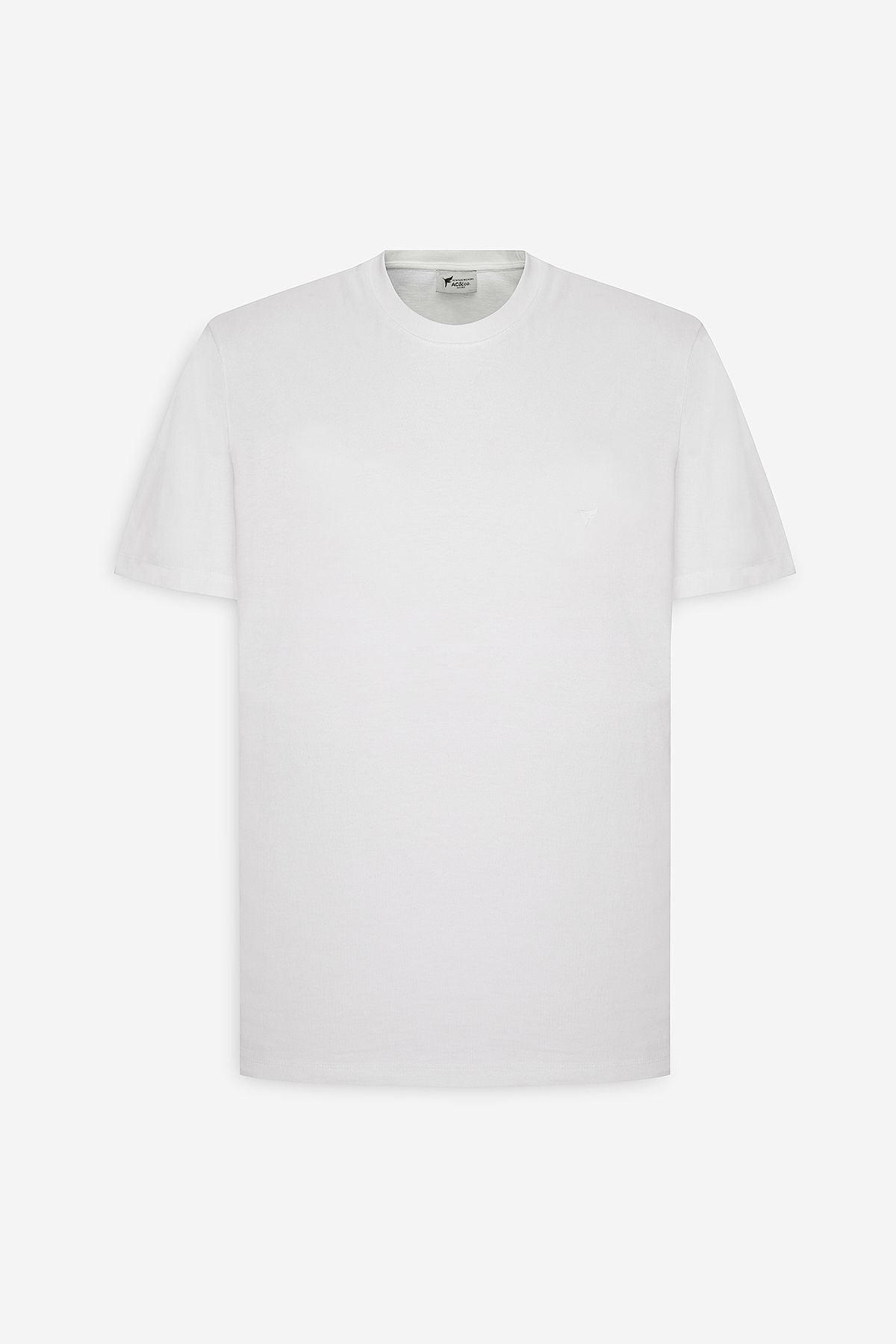 100 %Organic Cotton Men's White Slim Fit Narrow Cessation Bike Bike Yaka T -shirt