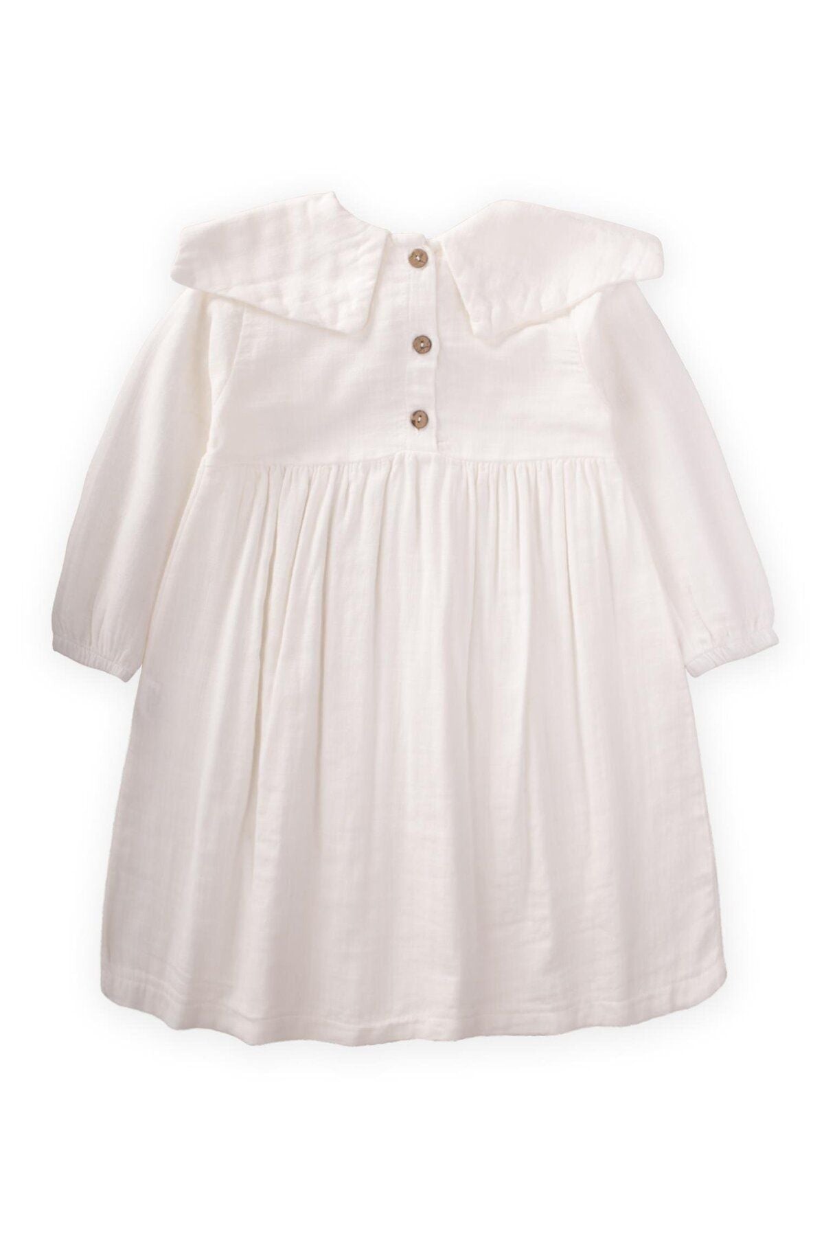 Seasonal Müslin Girl Dress 2-10 Years Broken White White