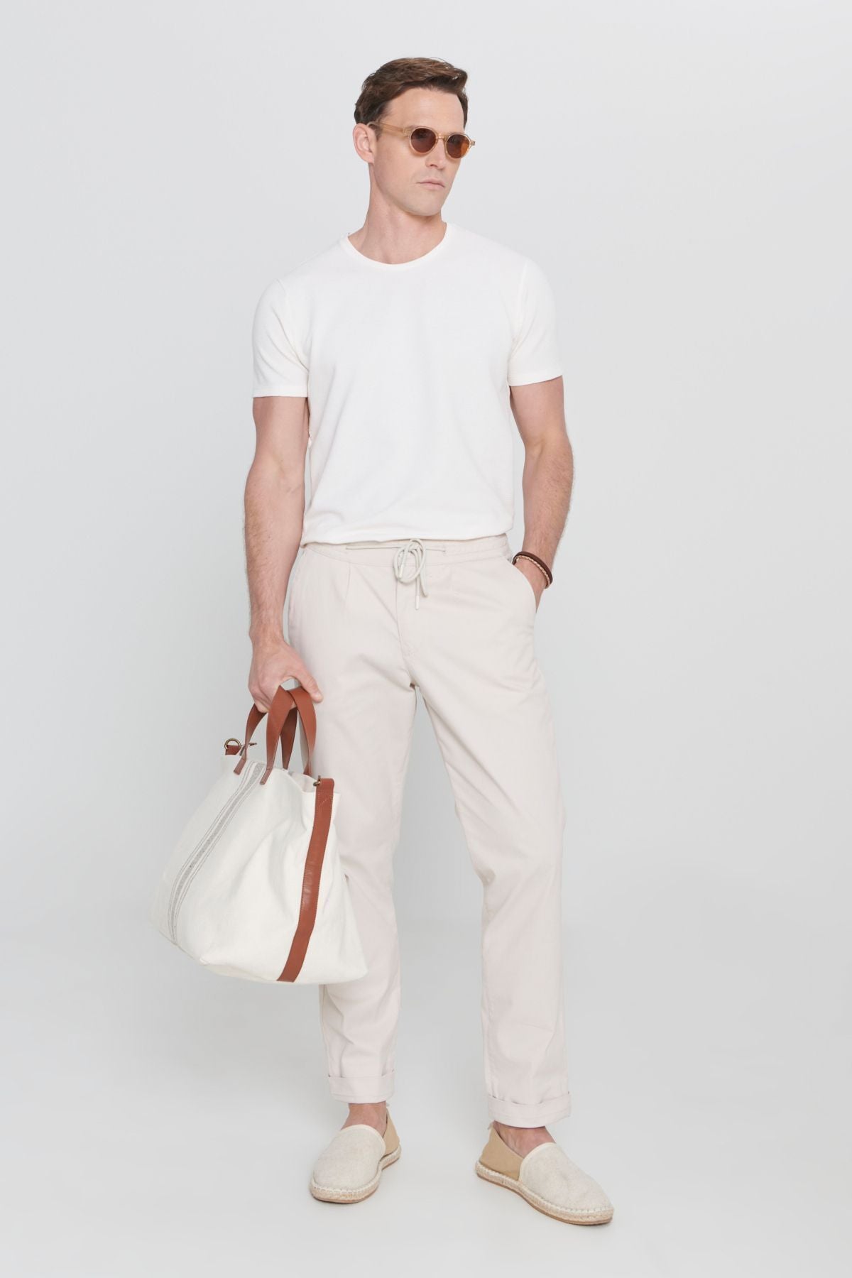 Men's Stone Comfort Fit Casual Cutting Side Pocket Pants