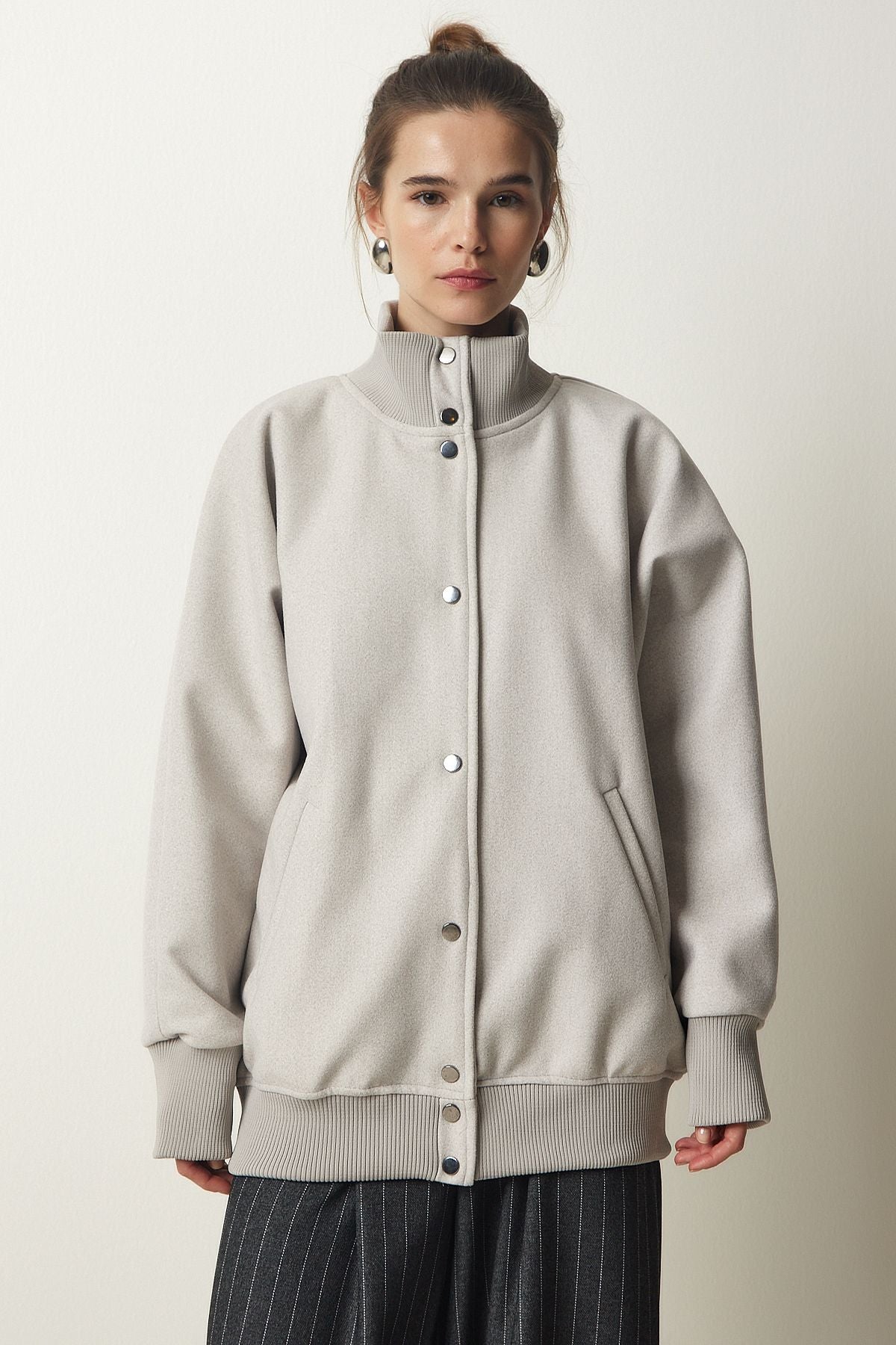 Female Stone Premium Stamp Coat FN03150