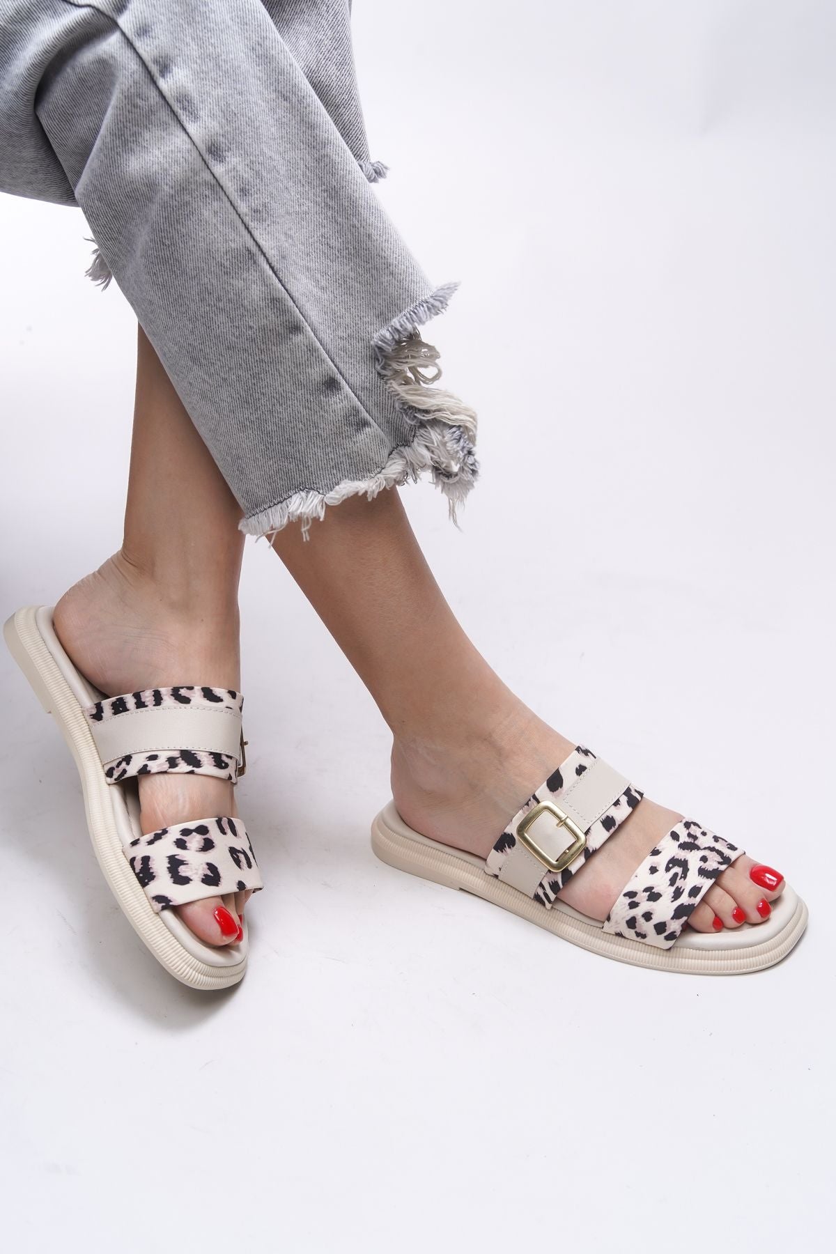 Maerlorn Woman Slippers 0012415 Beige Leopard
