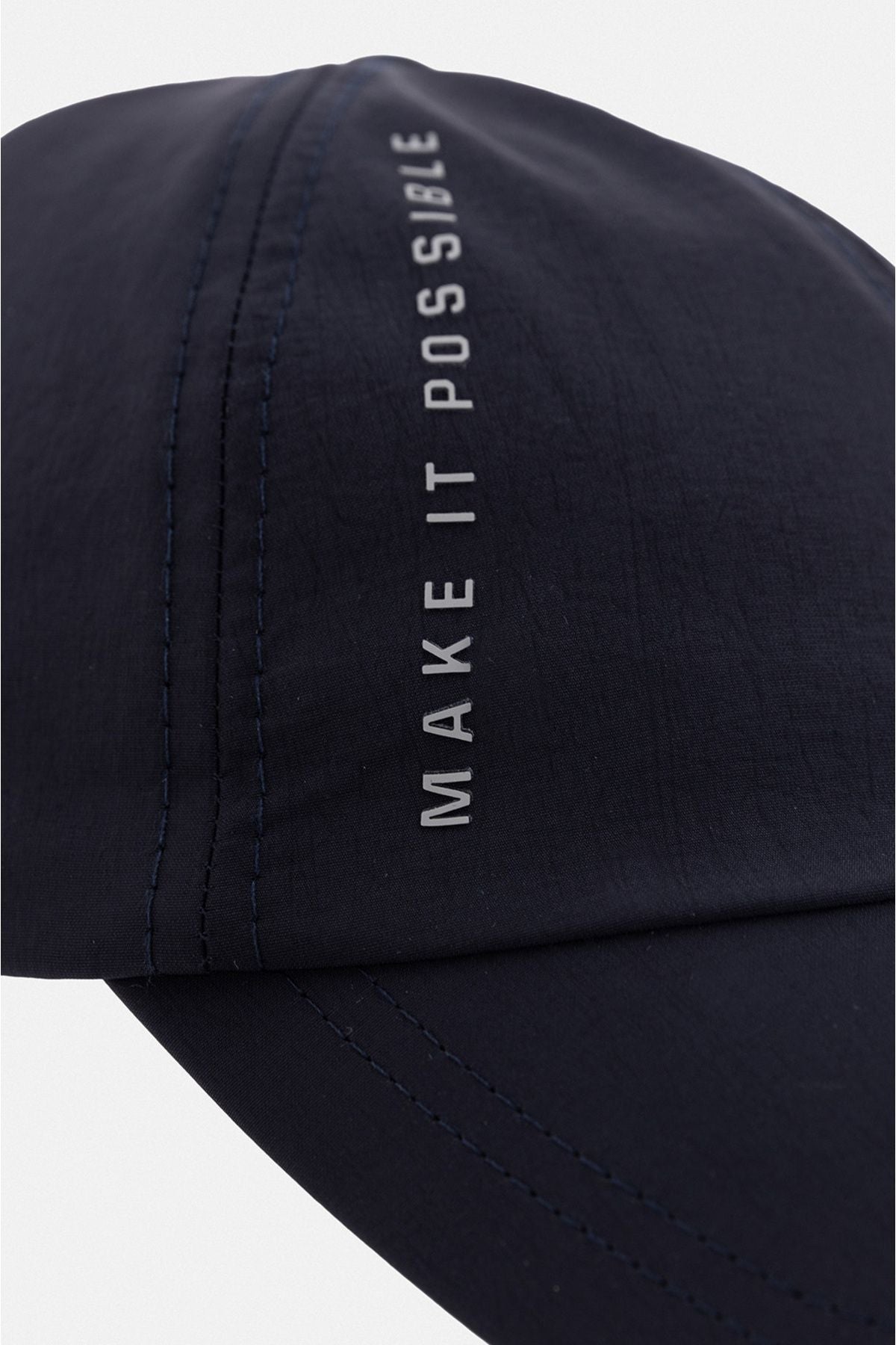 Men's black slogan printed sports hat a31y9200