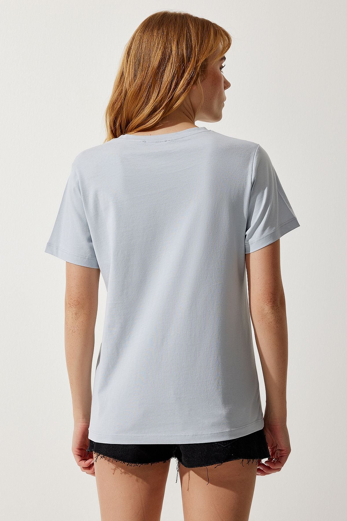 Women's Gray Pocket Knitting T-Shirt UB00252