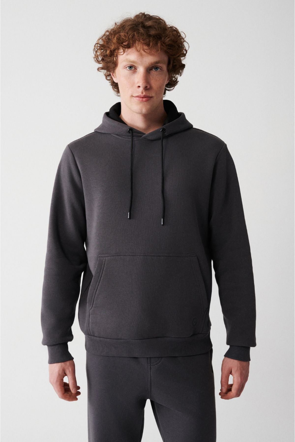 Men's anthracite hooded 3 -IP Cotton Sweatshirt E001018