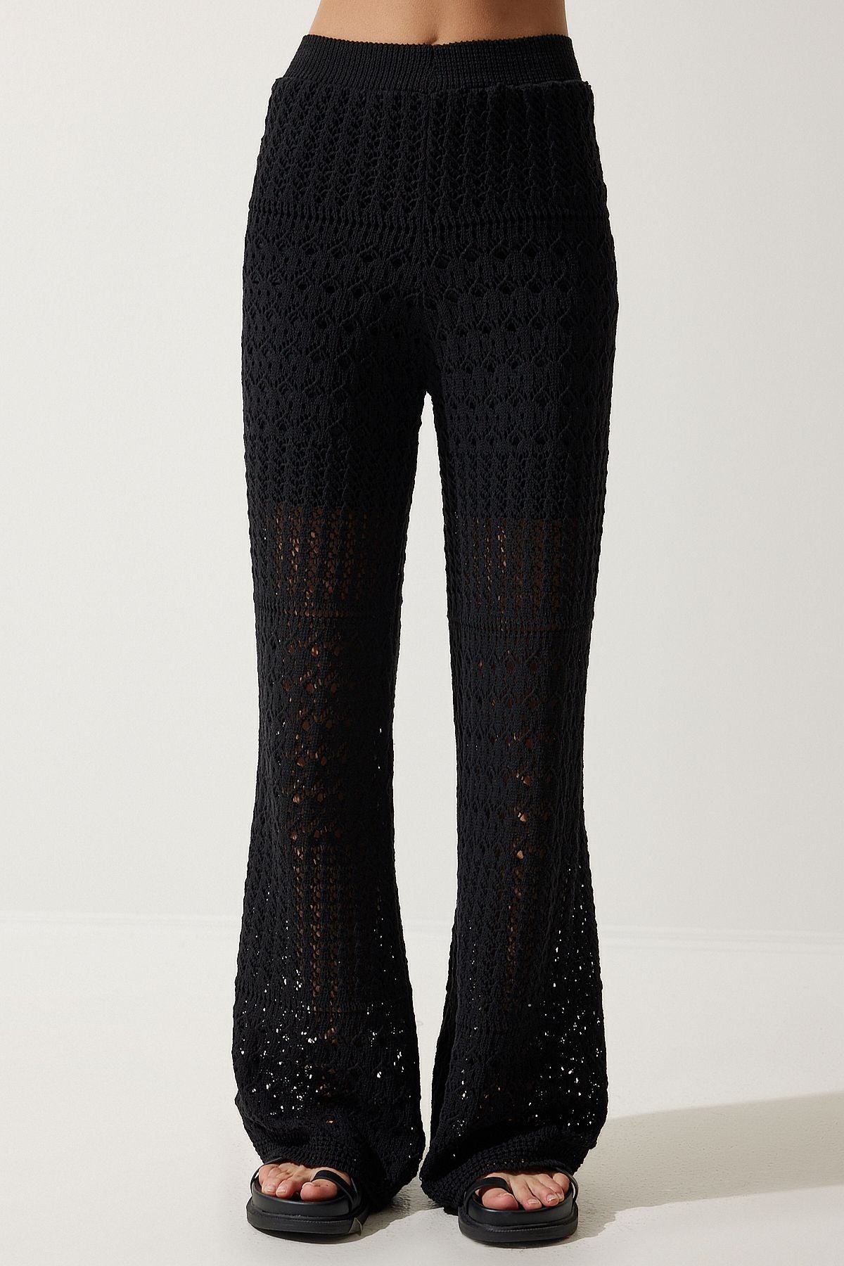 WOMEN BLACK HAPPY TRICO Pants YU00016