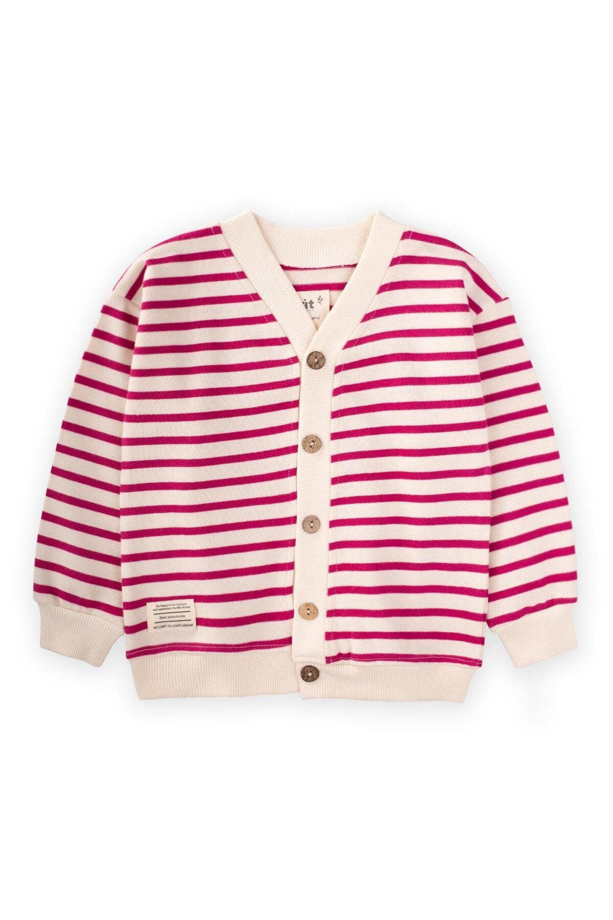 Striped cardigan 2-10 years fuchsia