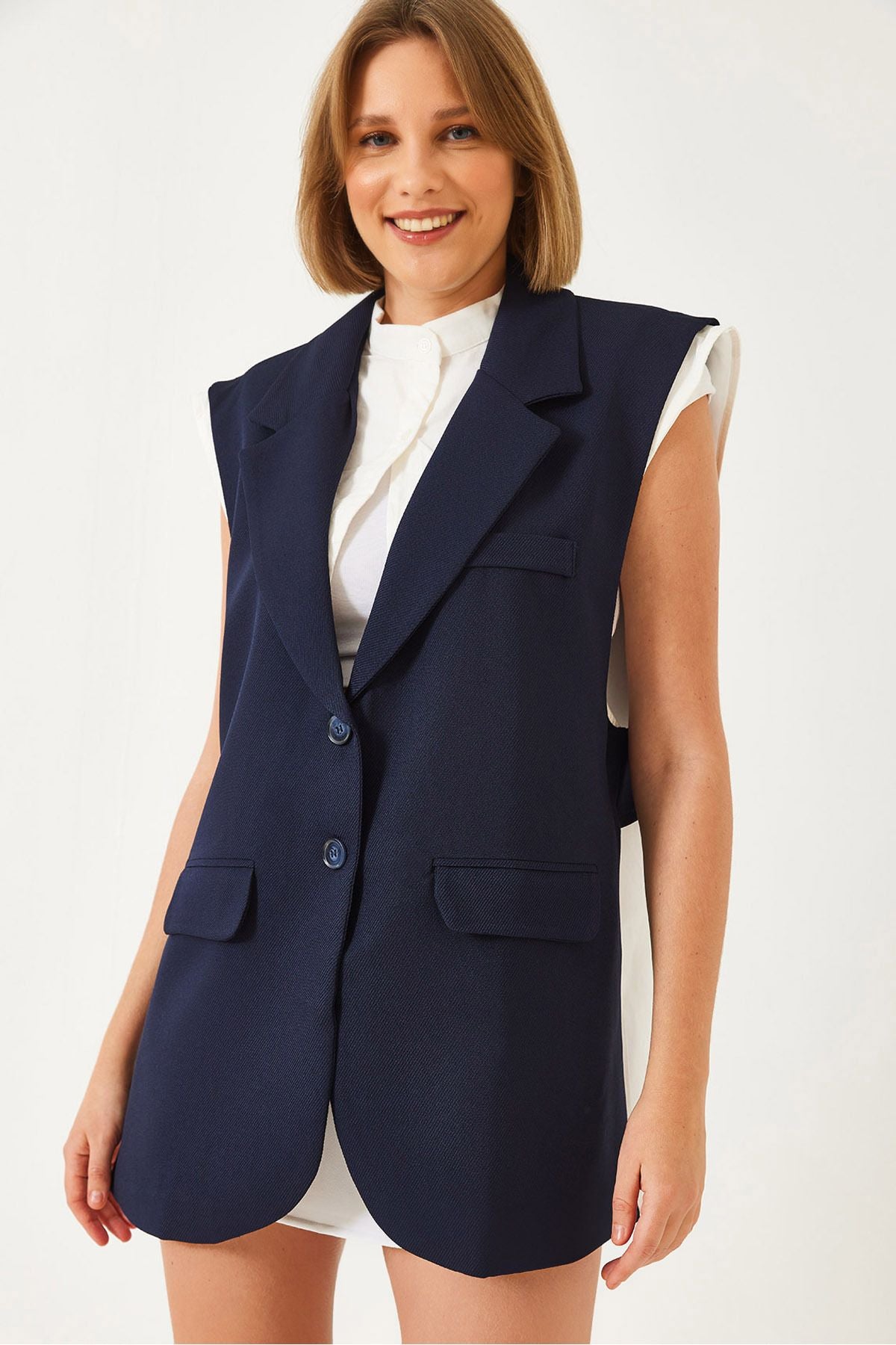 Women's Shirt Detailed Long Vest 60356 60271016