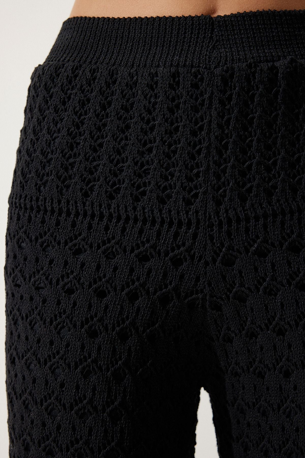 WOMEN BLACK HAPPY TRICO Pants YU00016