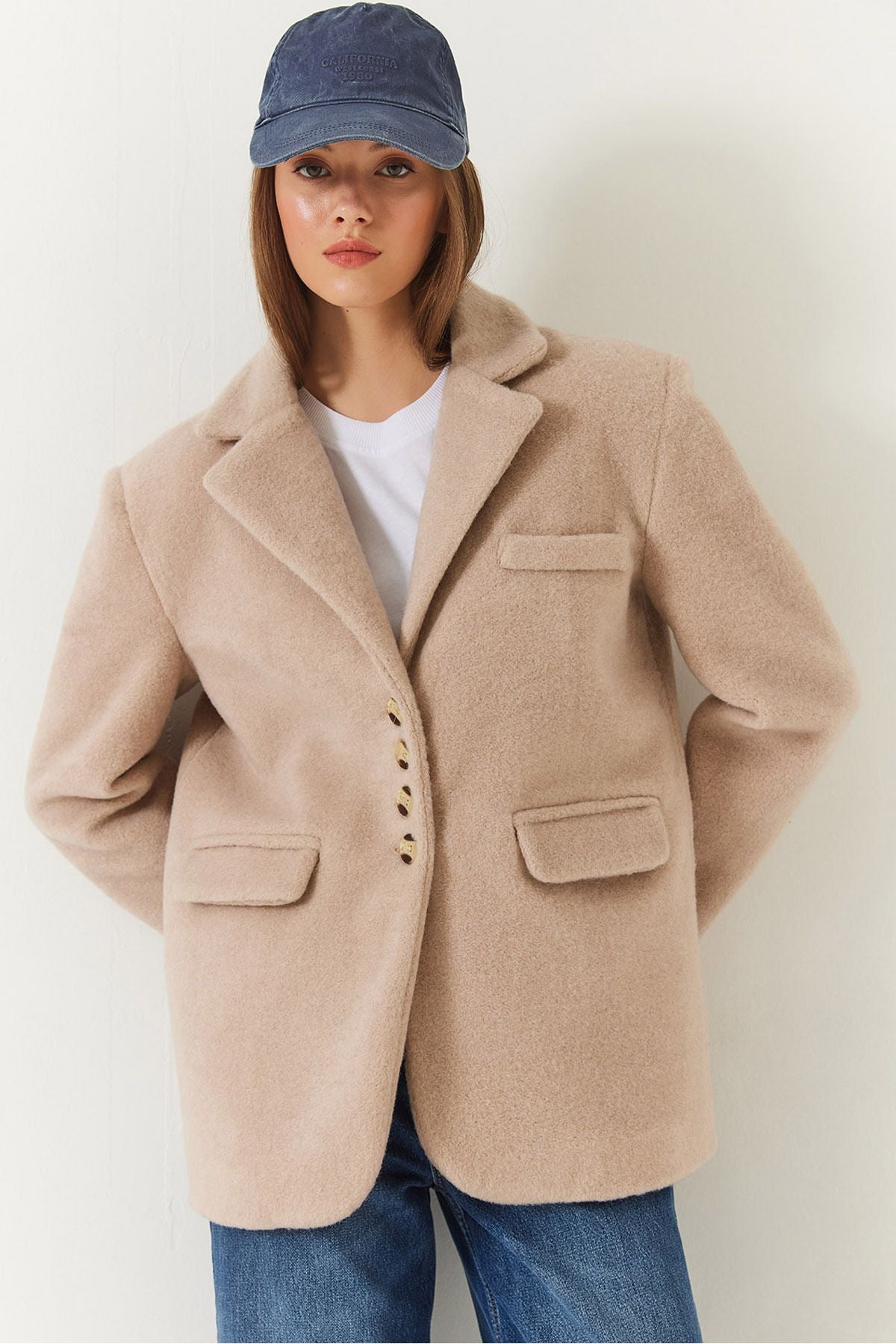 Woman Bold Stamp Blazer Jacket Short Coat 60261366