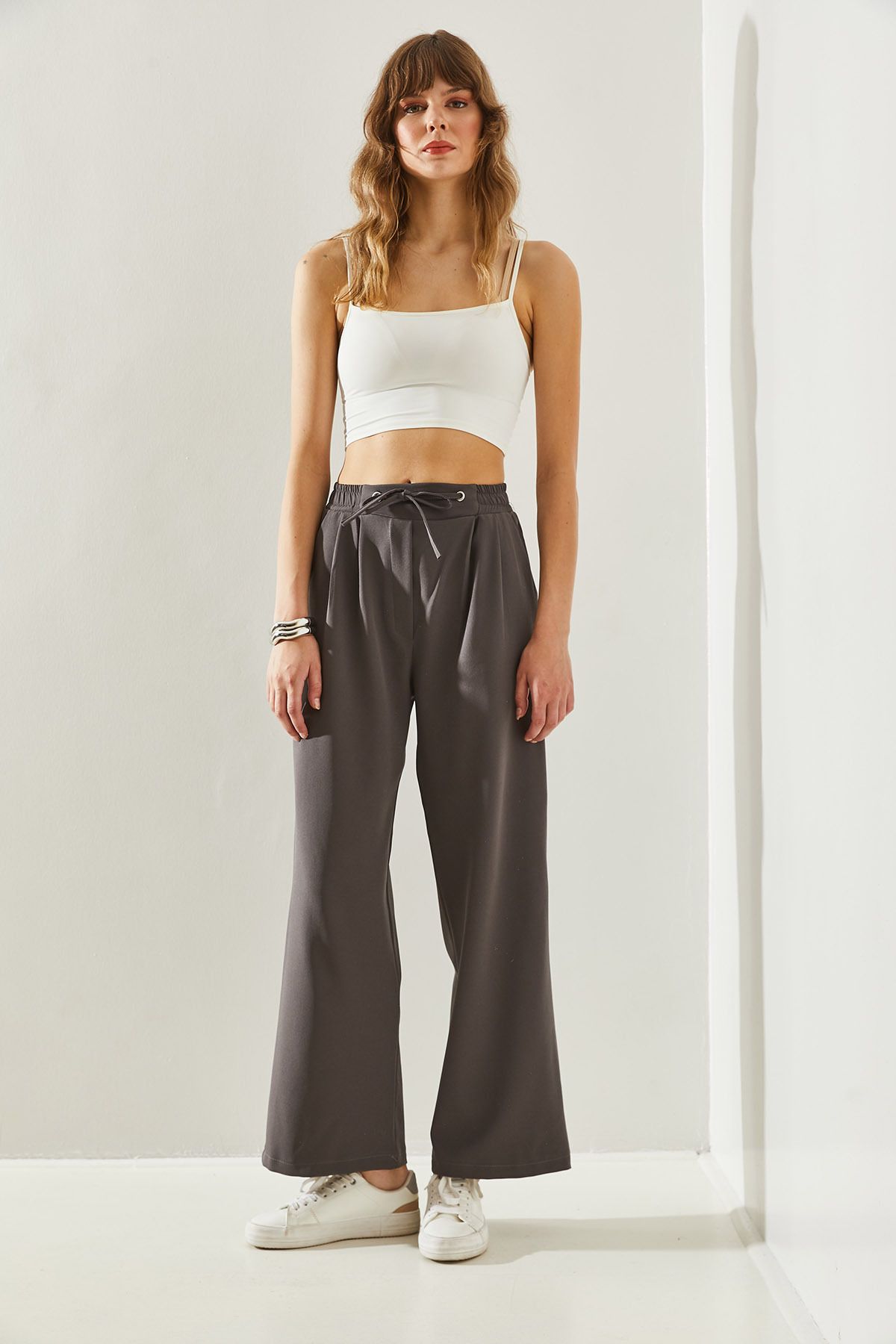 Female Bird Detailed Palazzo Trousers 60251233