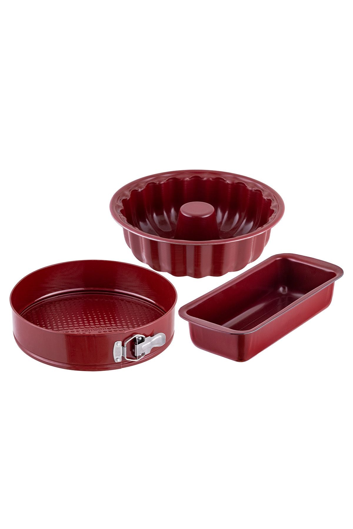 Wellbeke 3 -cake mold set burgundy