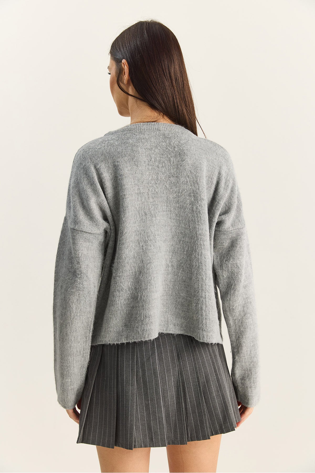 Women's Crew Neck Basic Knitwear Sweater 60285009