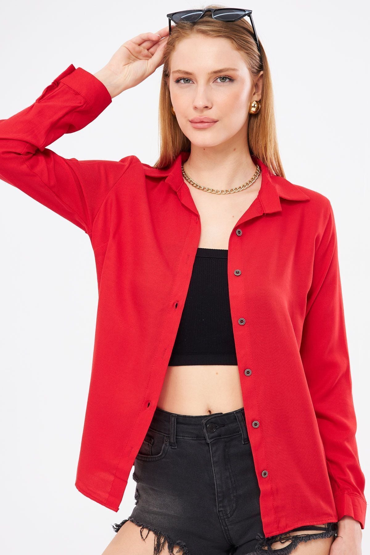 Long sleeve flat shirt