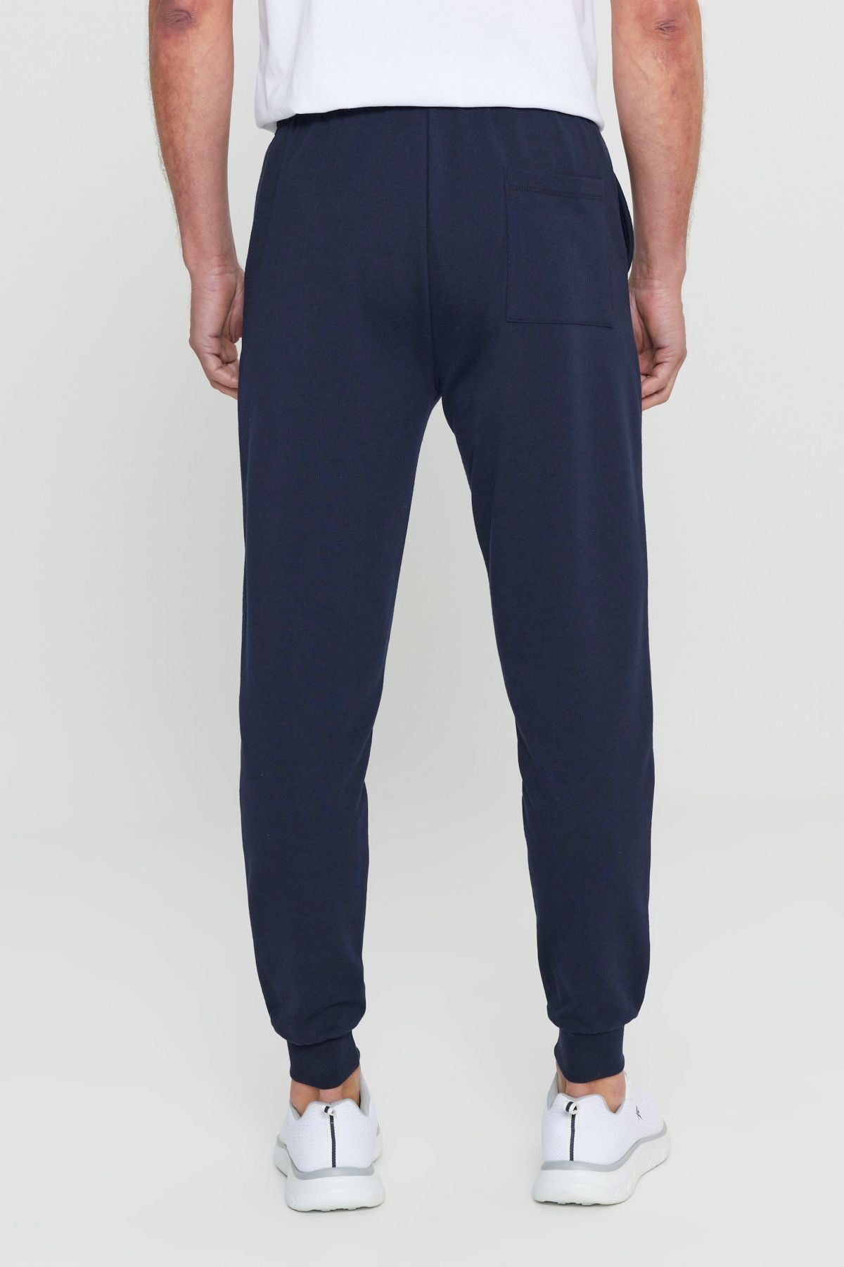 Men's Navy Blue Standard Fit Normal Cutting 2 IPPE POET CASE COTTON JOGGER SERVICE SIZE