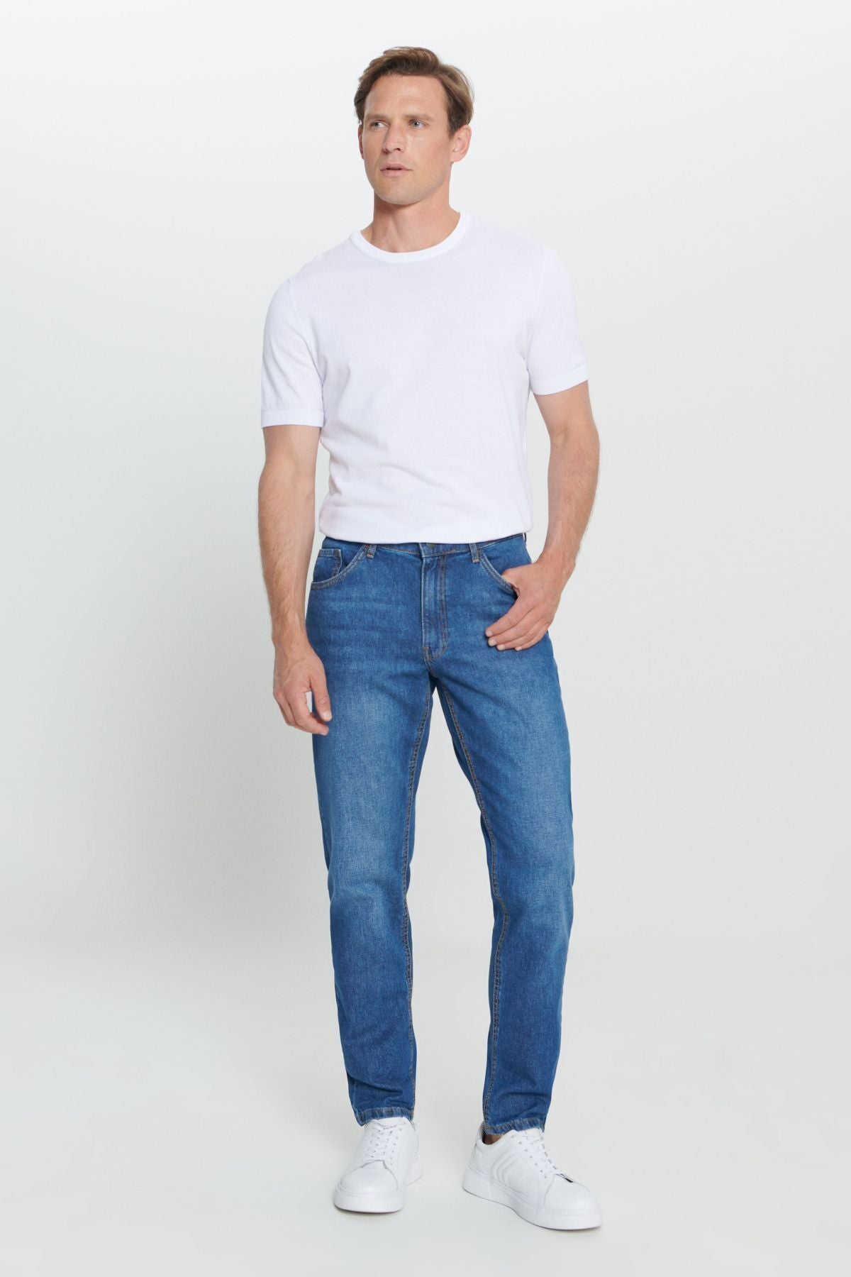 Men's Blue Comfort Fit comfortable cut 100 %cotton denim jean jeans