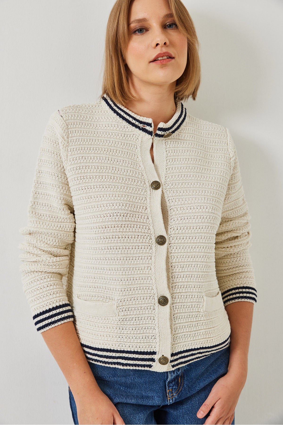 Women's Buttoned Pocket Detailed Knitwear Cardigan 20246247