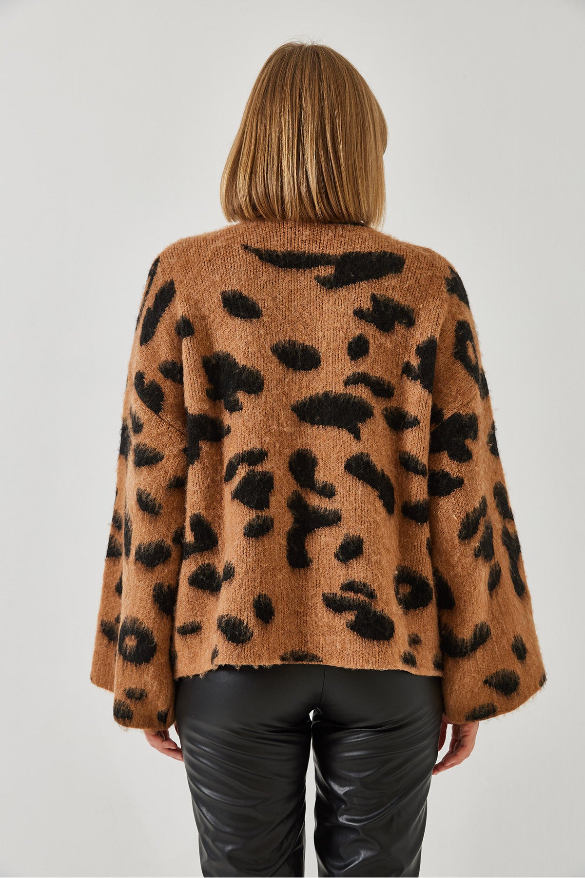 Women's Half Turtleneck Patterned Knitwear Sweater 241188 60261035