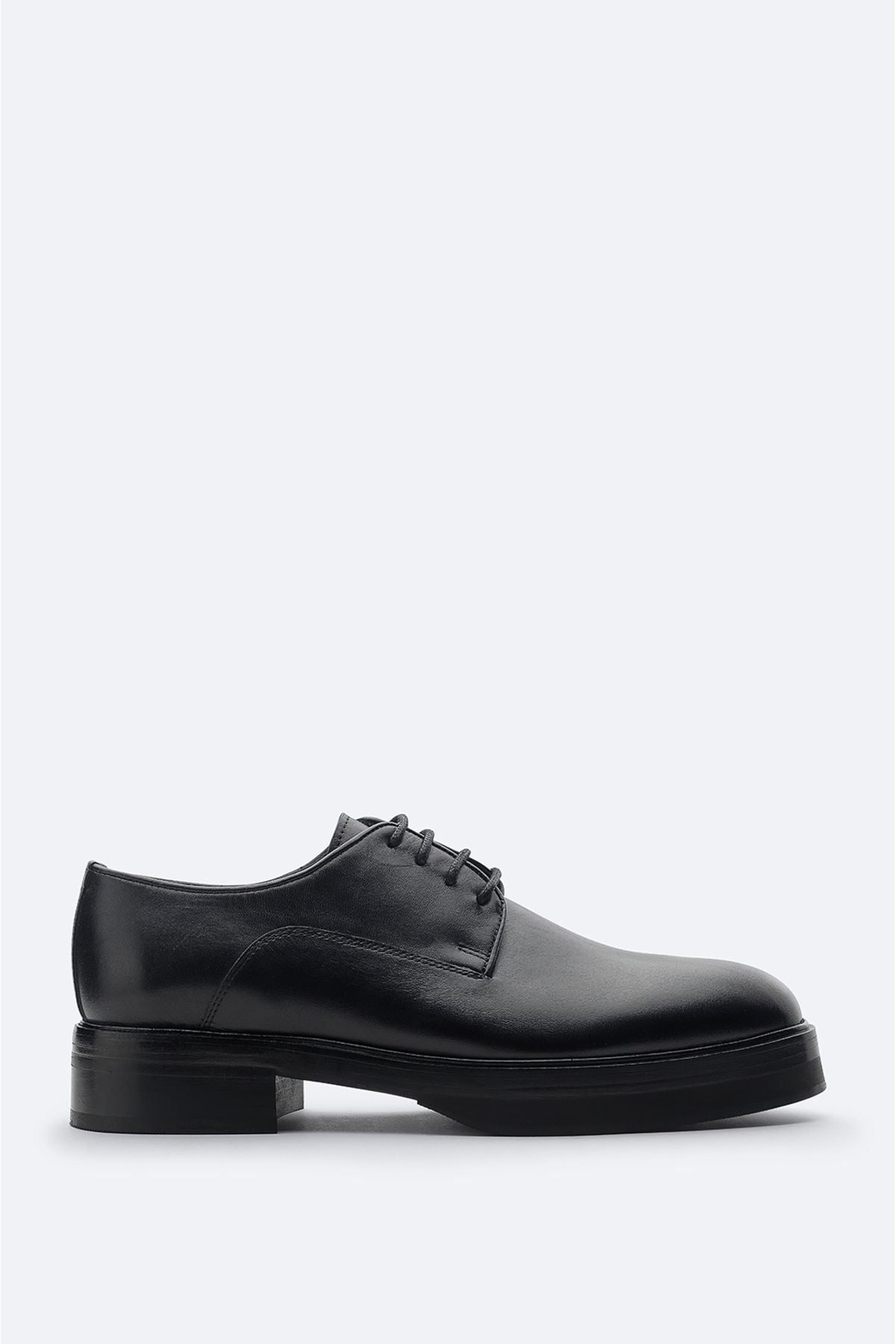 Men's Black 100 %Leather Lacked Leather Classic Shoes A32Y8027