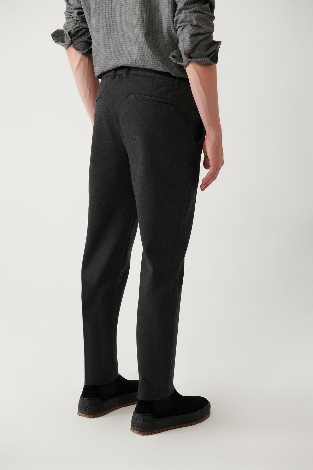 Men's anthracite as well as rubber knitted Fleto mobile chino pants A32y3053