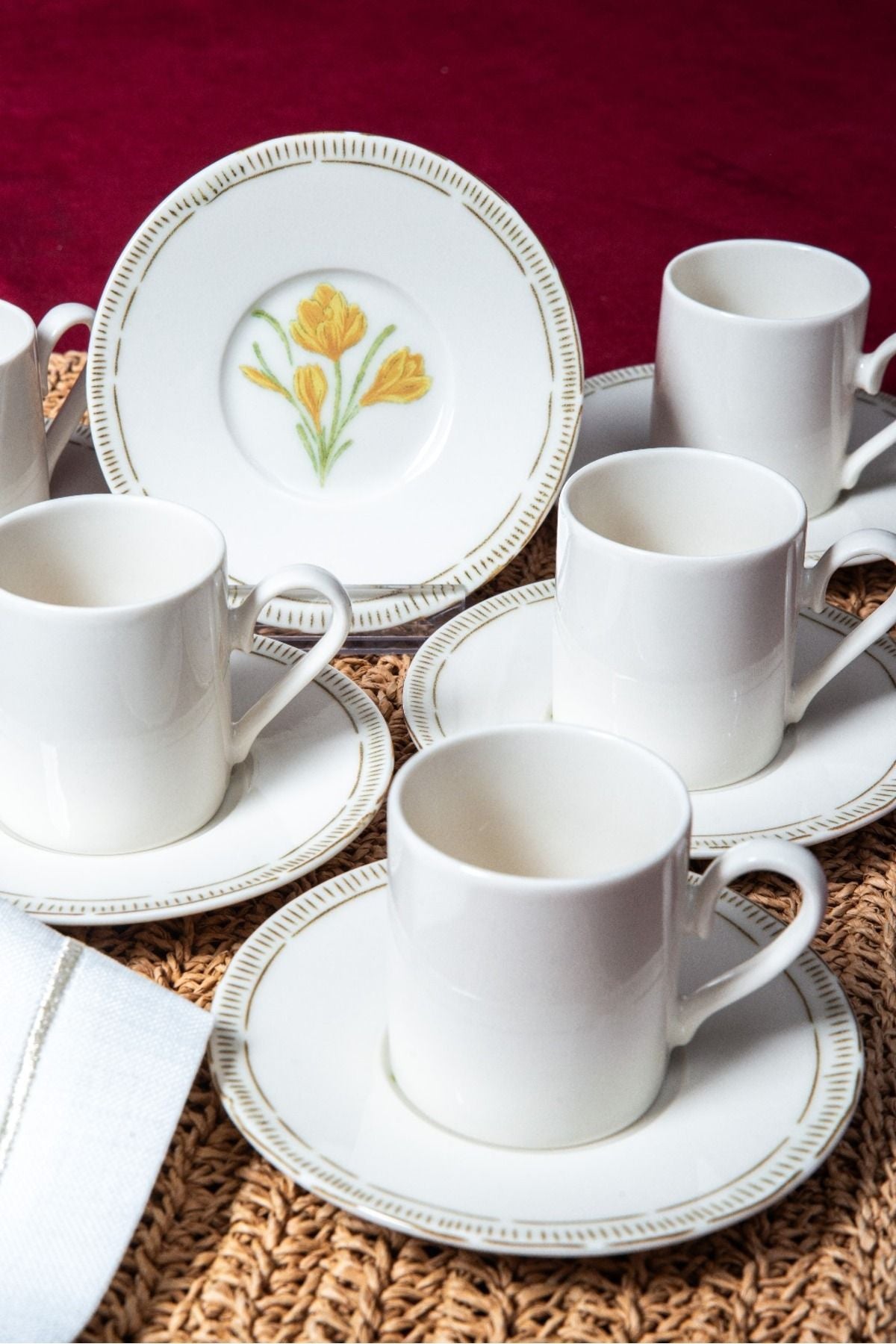 Mimoza 12 Piece Porcelain Cup Set for 6 people