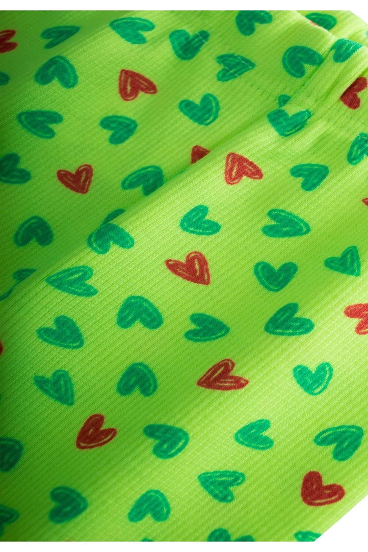 Neon seasonal girl tights 0-5 years old green heart