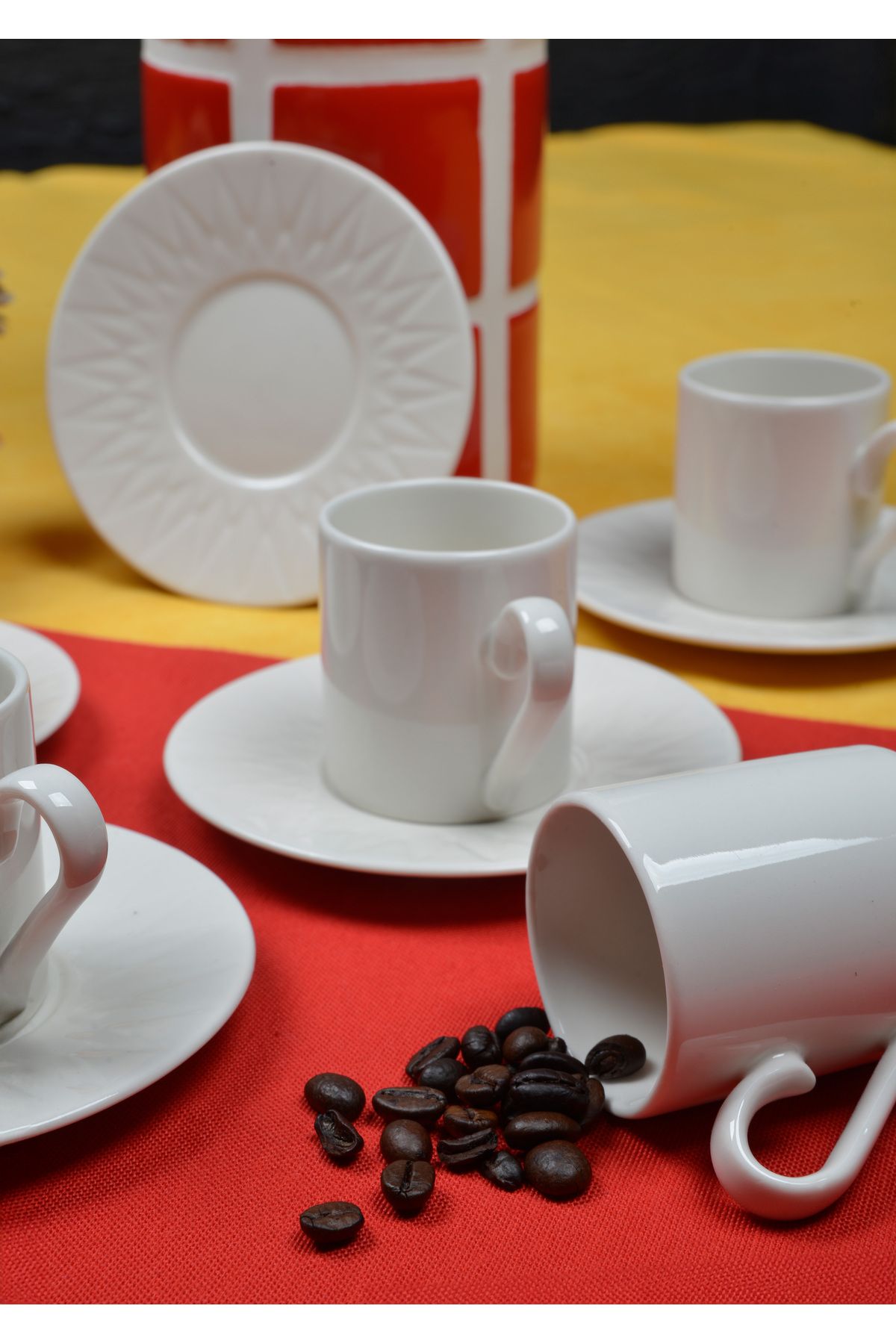 Sapphire 12 Piece Porcelain Coffee Cup Set for 6 people