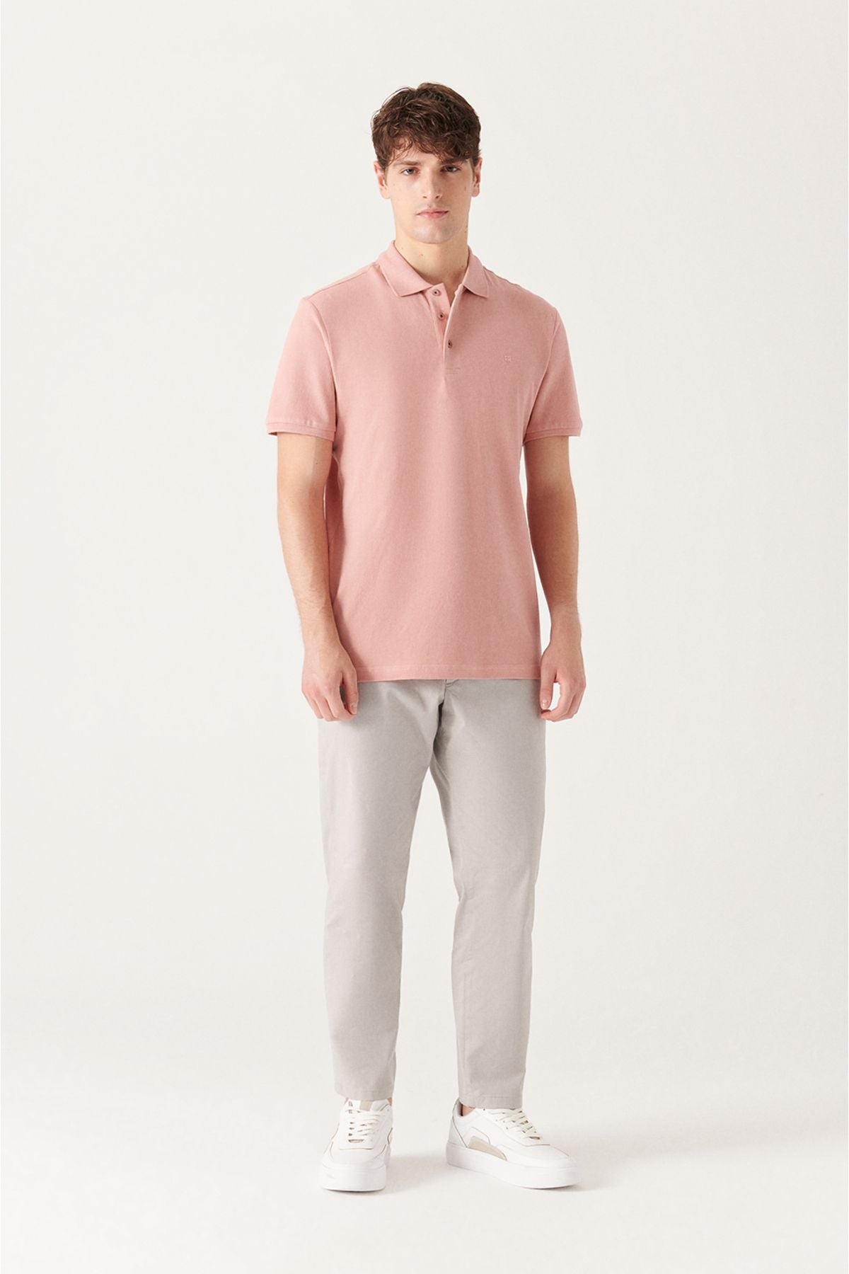 Men's rose dry 100 %cotton cool Polo Yaka T-shirt E001004