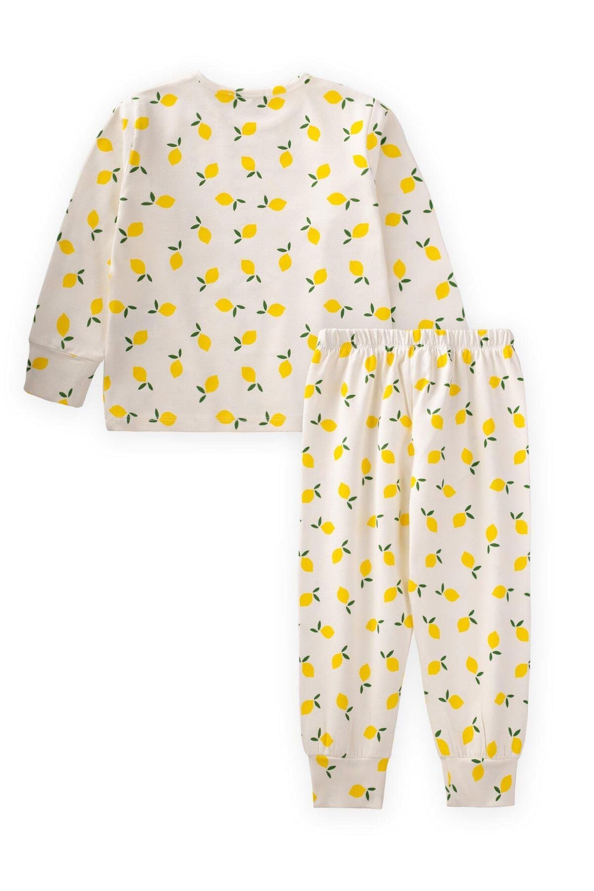 Patterned seasonal pajama set 1-7 age lemon pattern