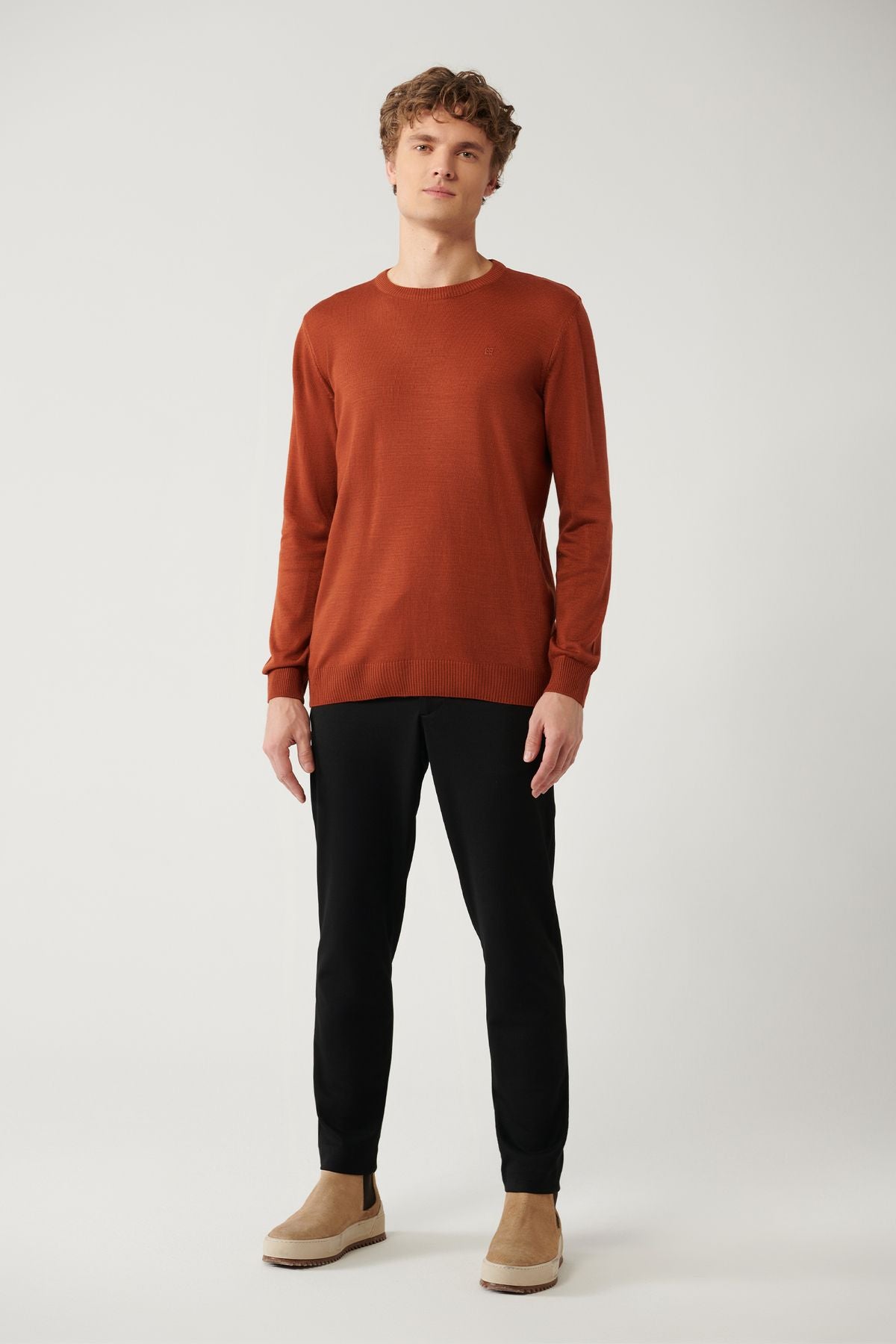Men's Tile Bicycle collar Follow -up knitwear sweater E005000