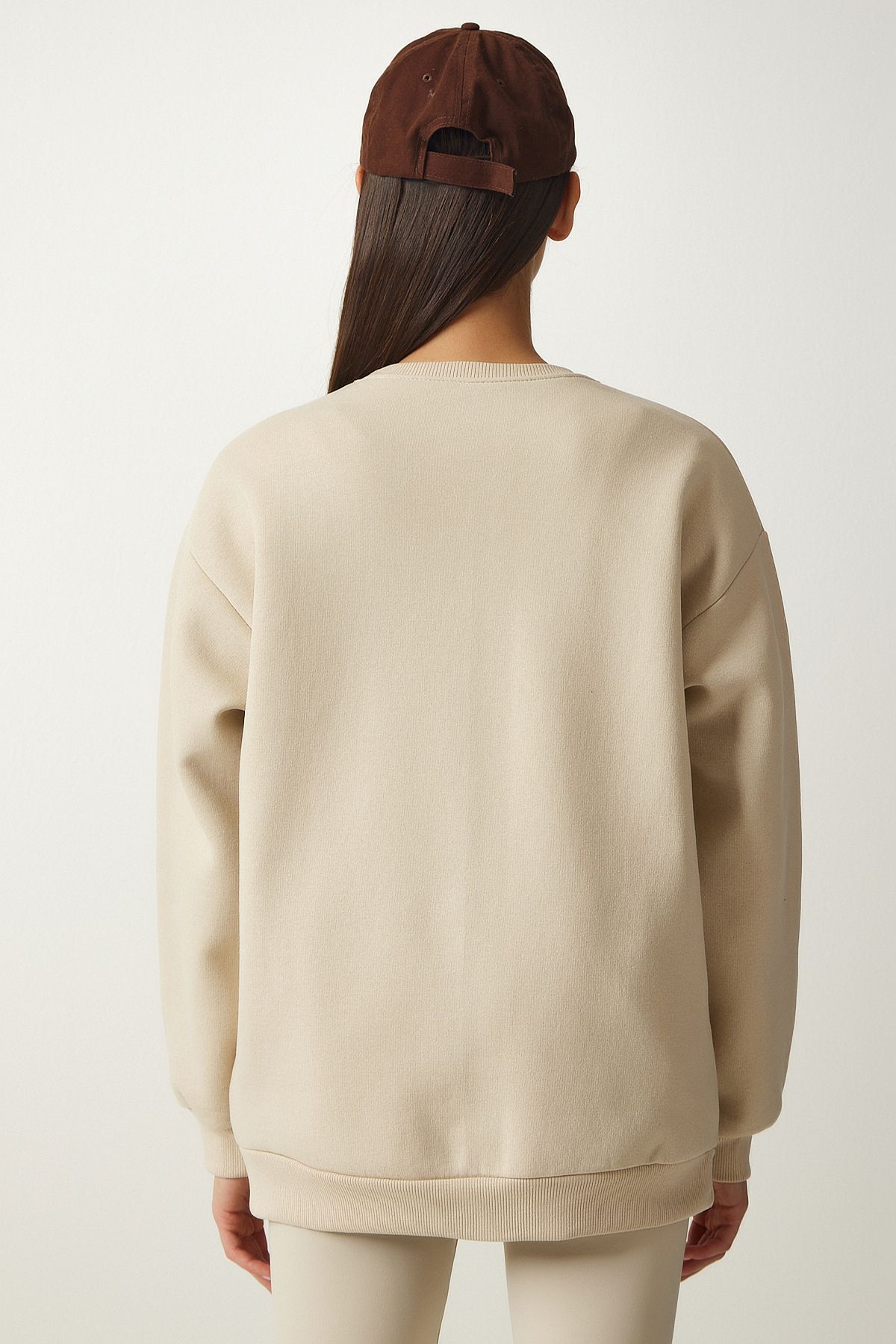 WOMEN'S CREAM BASIC SWEATSHIRT OW00001