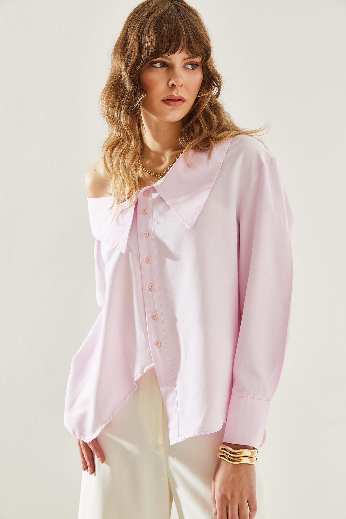 Female swallow collar skirt asymmetric shirt 60251166