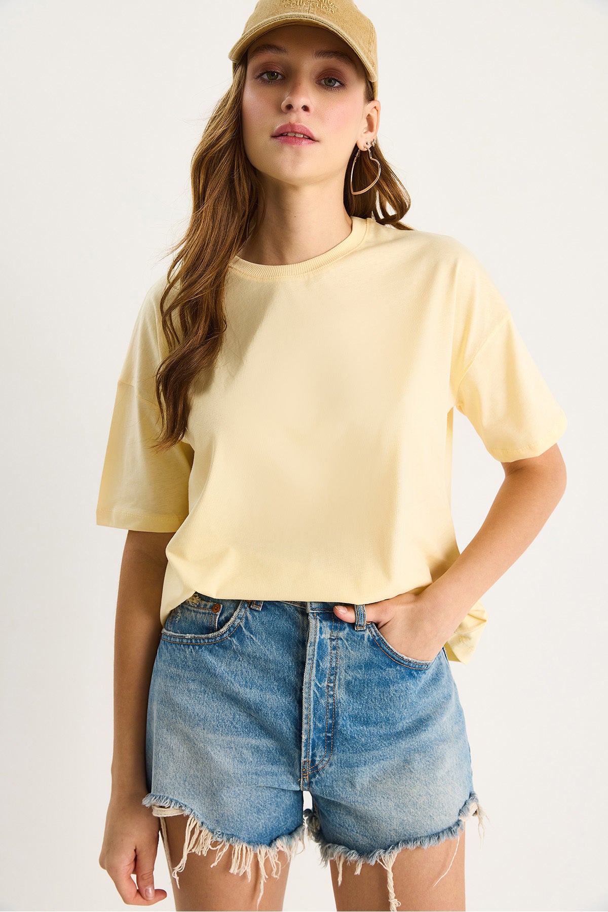 Women's 100% Organic Cotton Relaxed Fit Round Collar T-Shirt 60602050