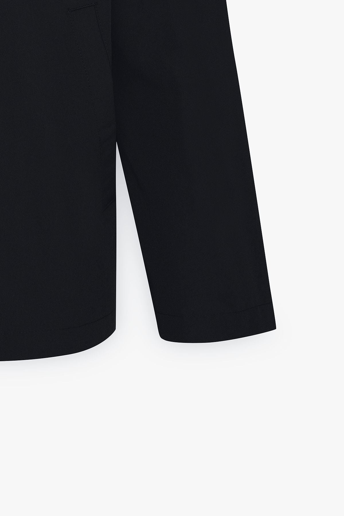 Men's Black Standard Fit Normal Cutting Shirt Caple Capital Coat Coat