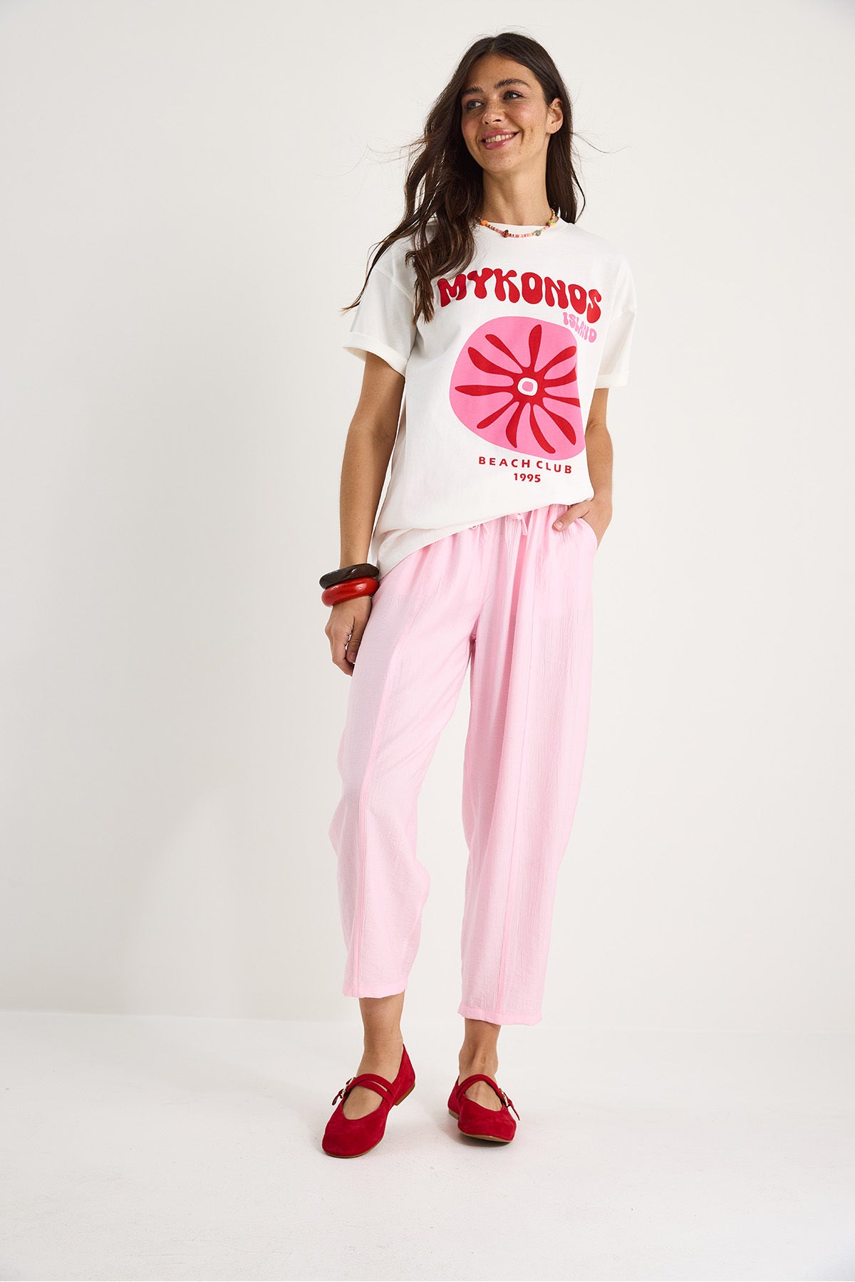 Women's Tie Waist Pocket Detailed Carrot Cut Summer Trousers 3878 60281041