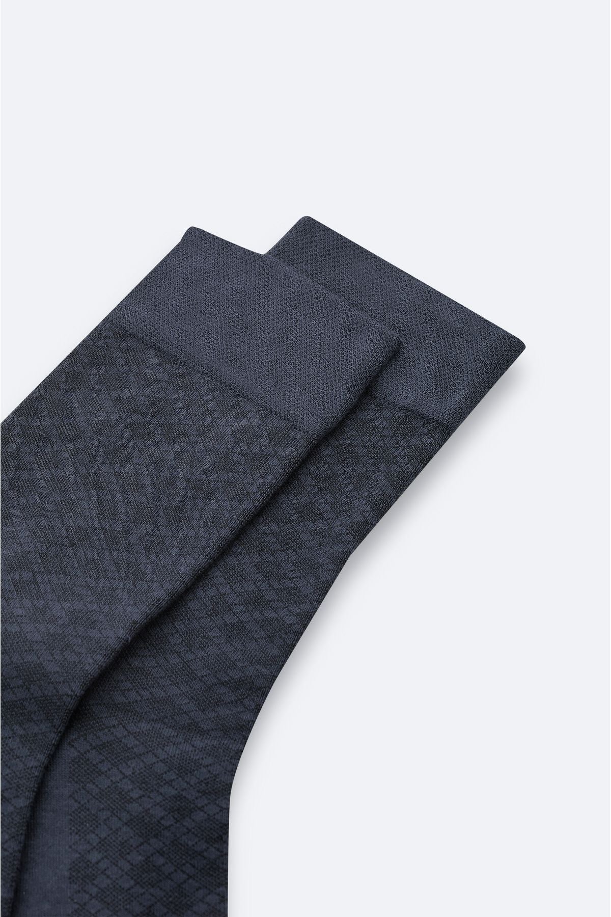 Men's anthracite patterned bamboo socket socks A42y8516