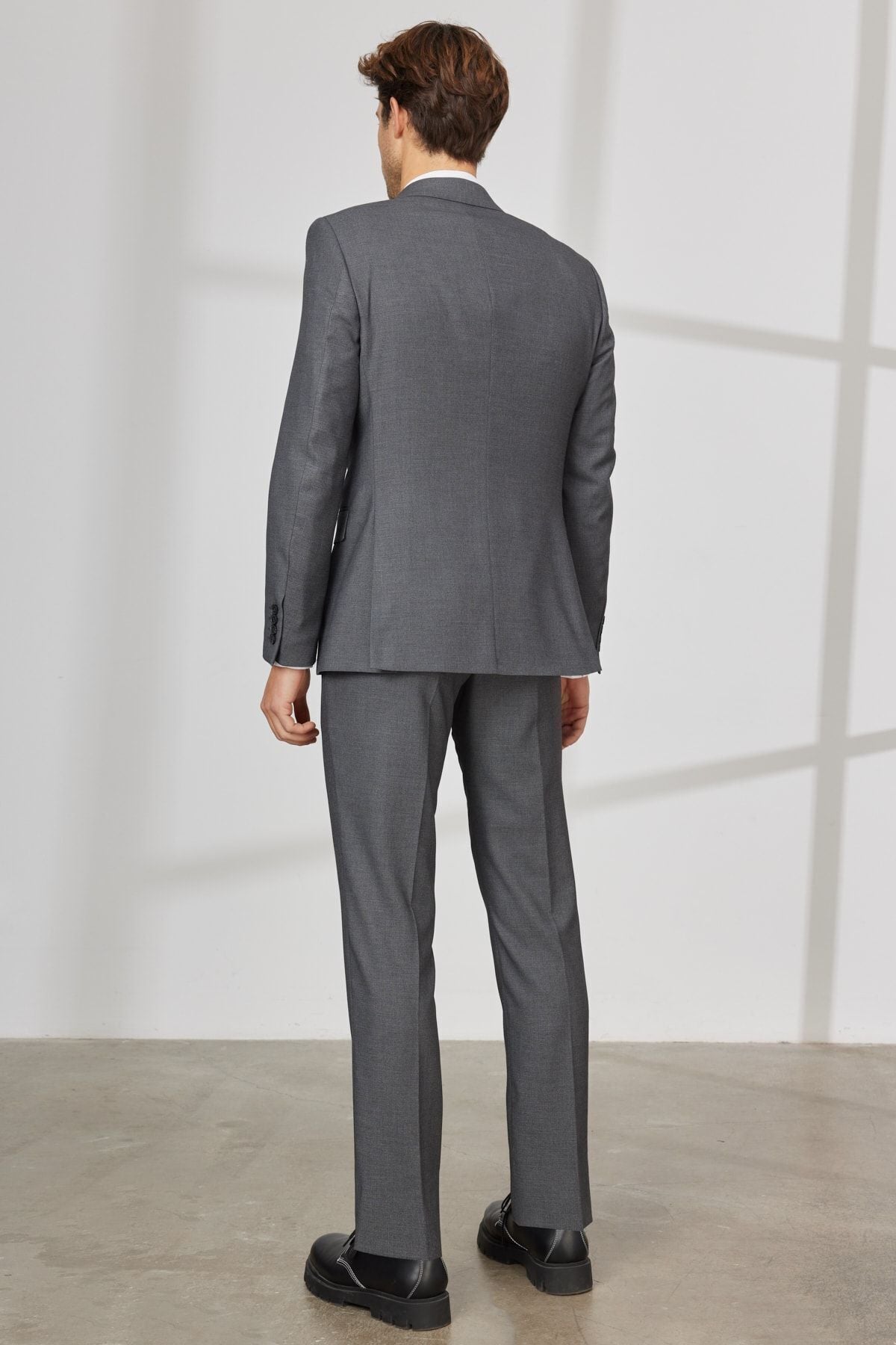 Men's anthracit regular fit comfortable cut mono collar Amesty suit suits