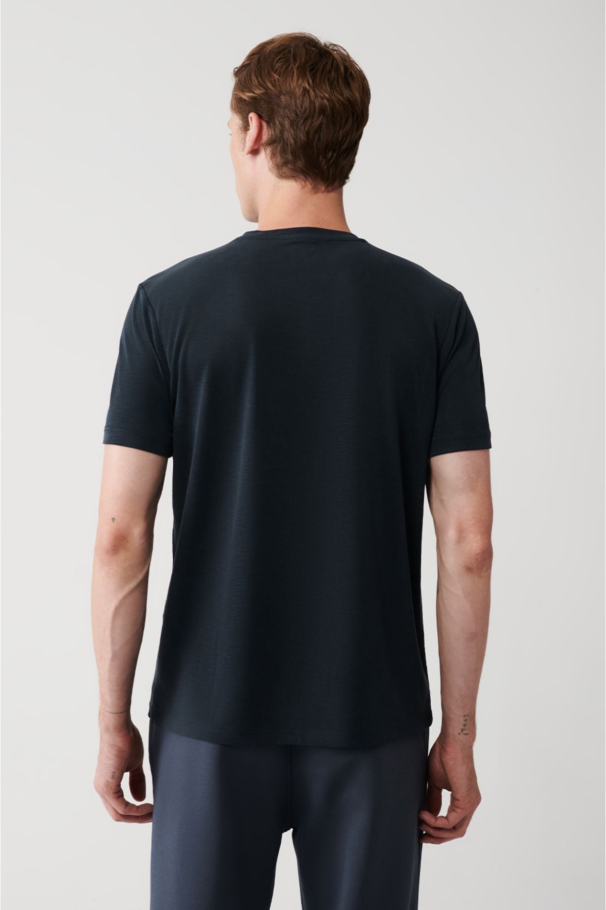 Men's anthracit Soft Touch Bicycle Collar Printed T-Shirt A31y1196