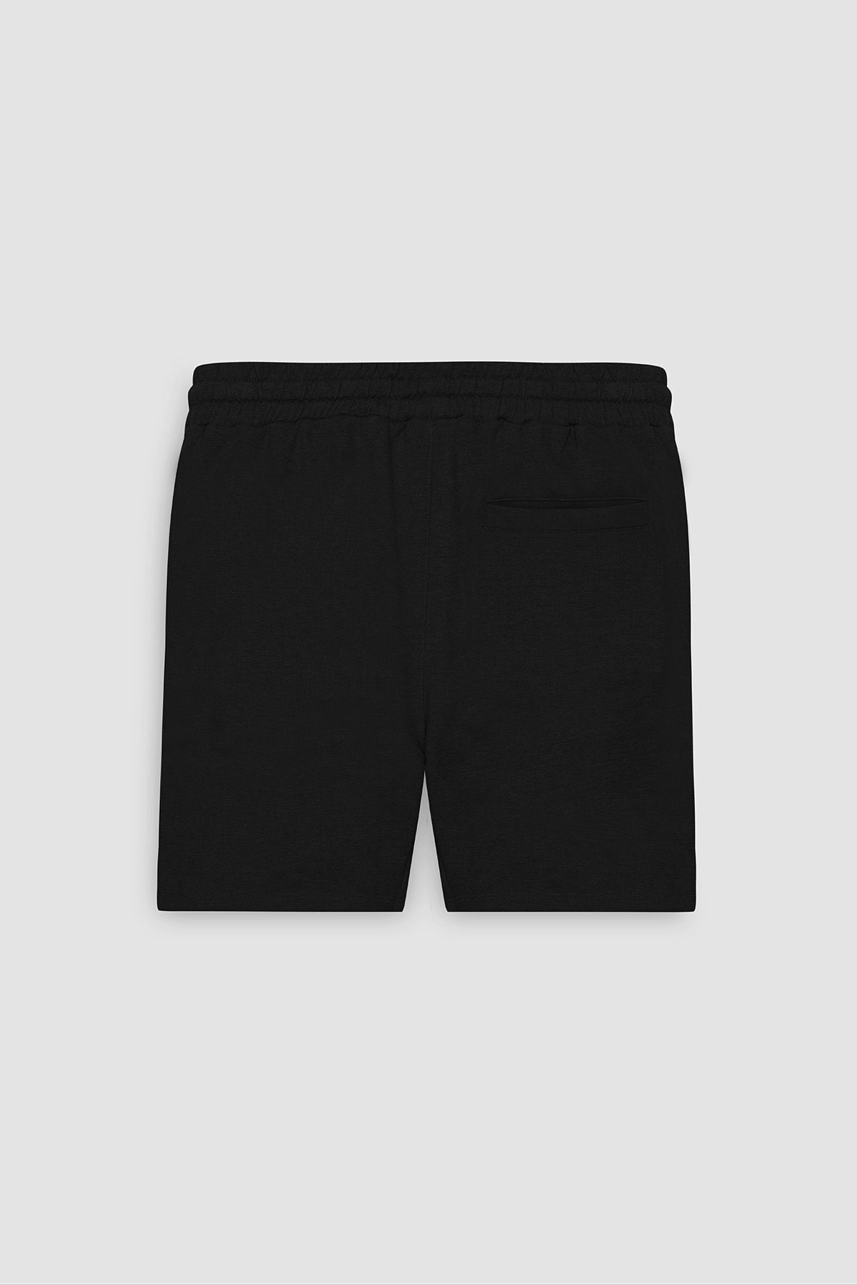 Men's Black Standard Fit Normal Cut Casual Knitting Shorts