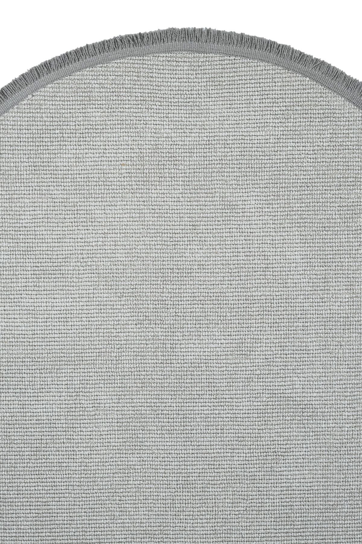 Gray Flat Round Modern Woven Carpet Gray Flat