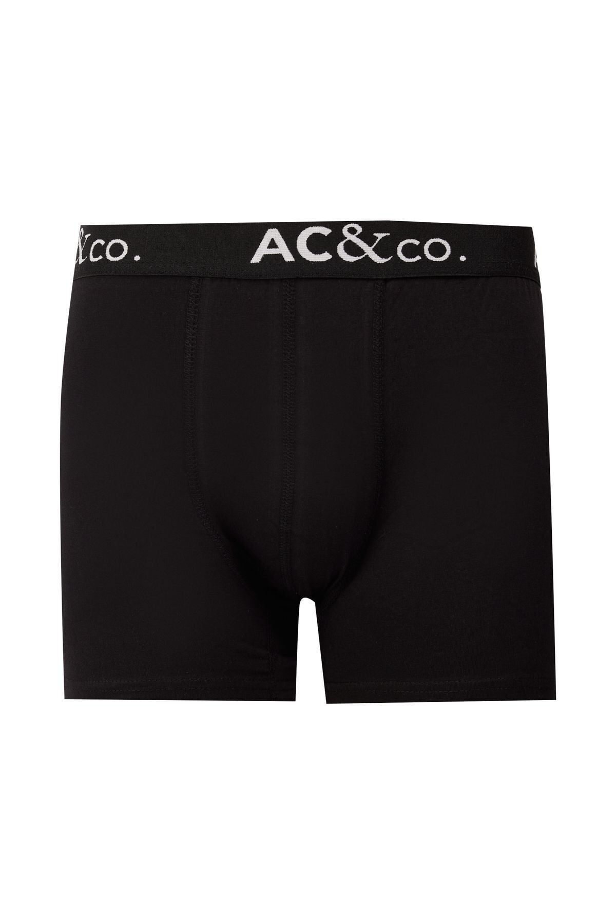 Men's Black-Antrasite Cotton Flexible 3 Piece Boxer Package