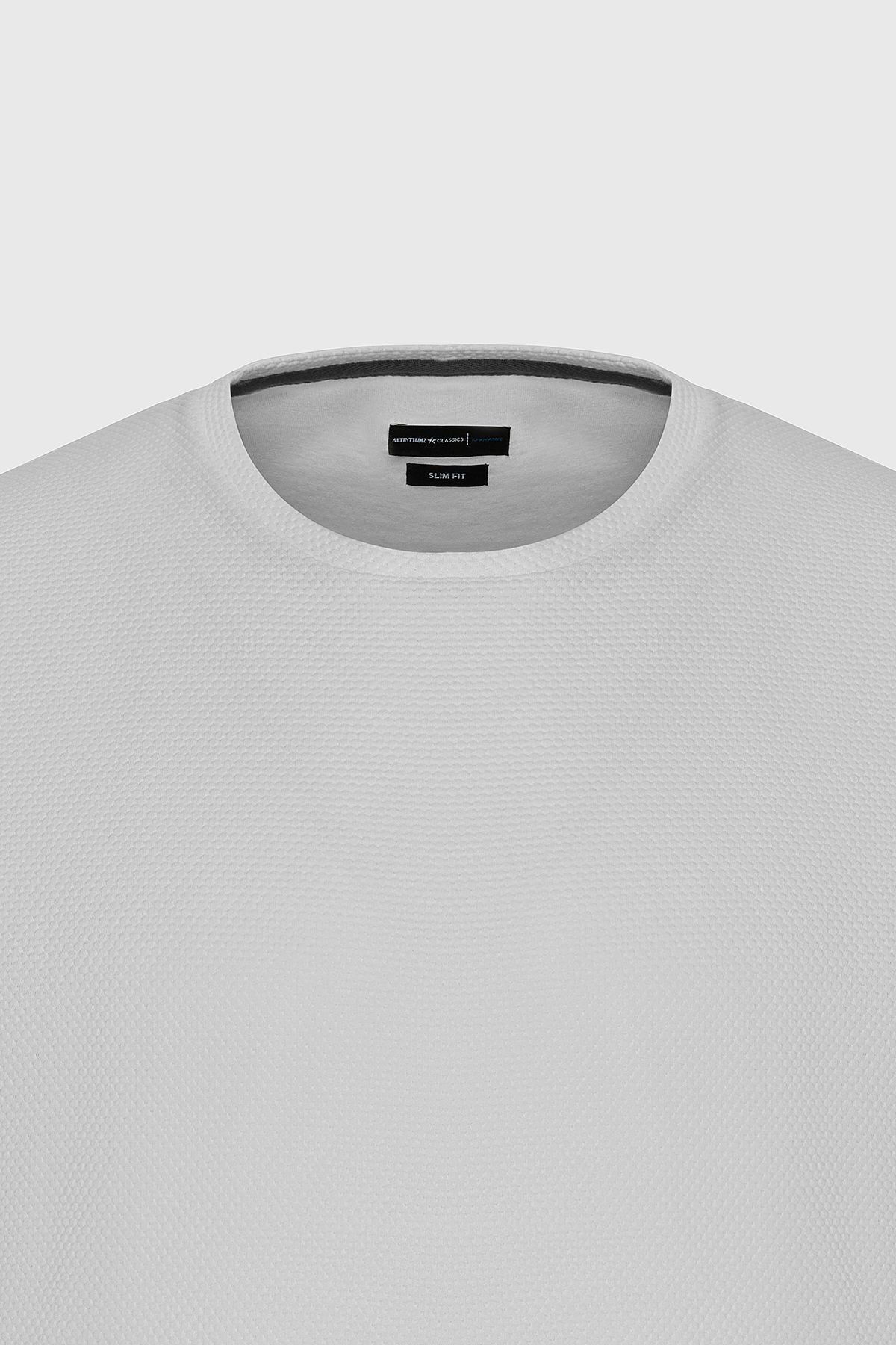 Men's white slim fit narrow cut modal bike collar soft button flexible basic t -shirt