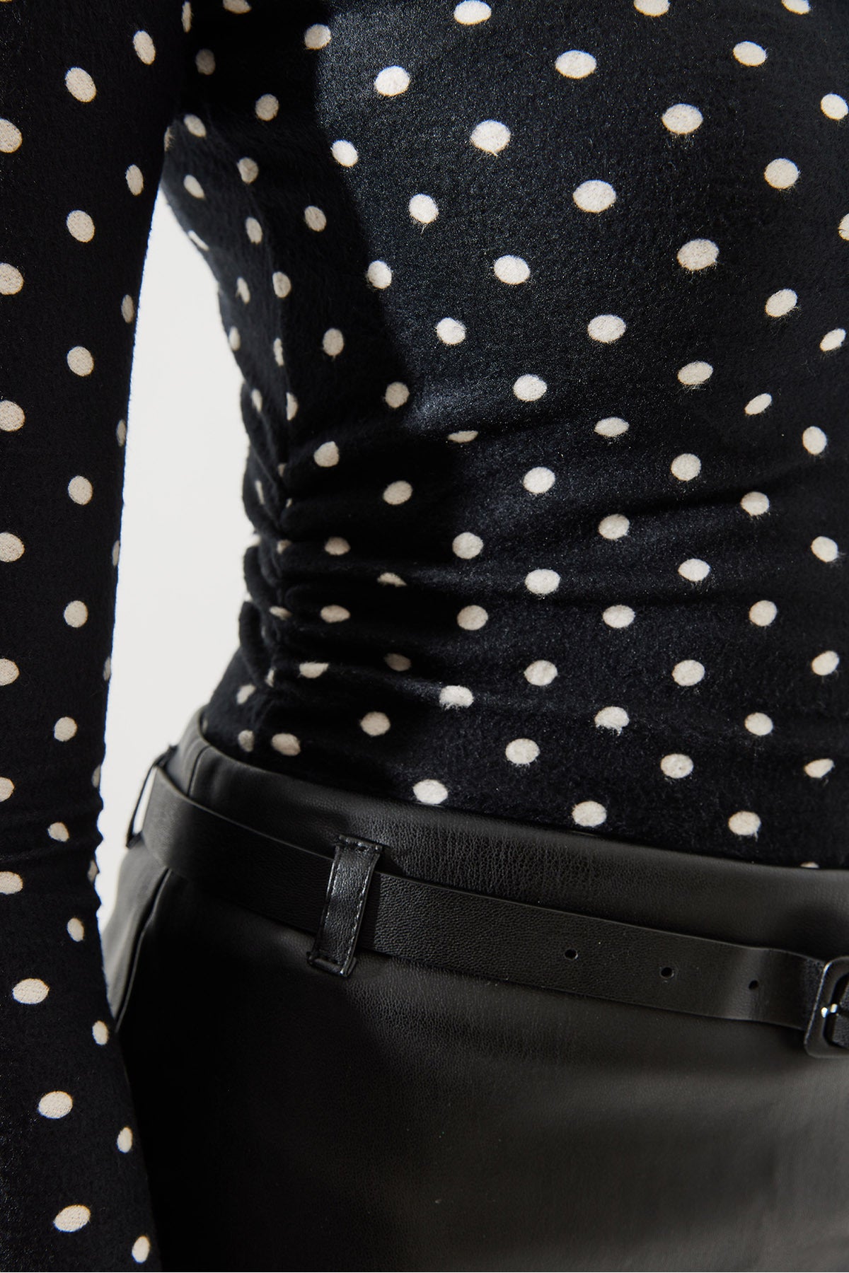 Women's Collared Long Sleeve Patterned Gather Detailed Blouse 20221005