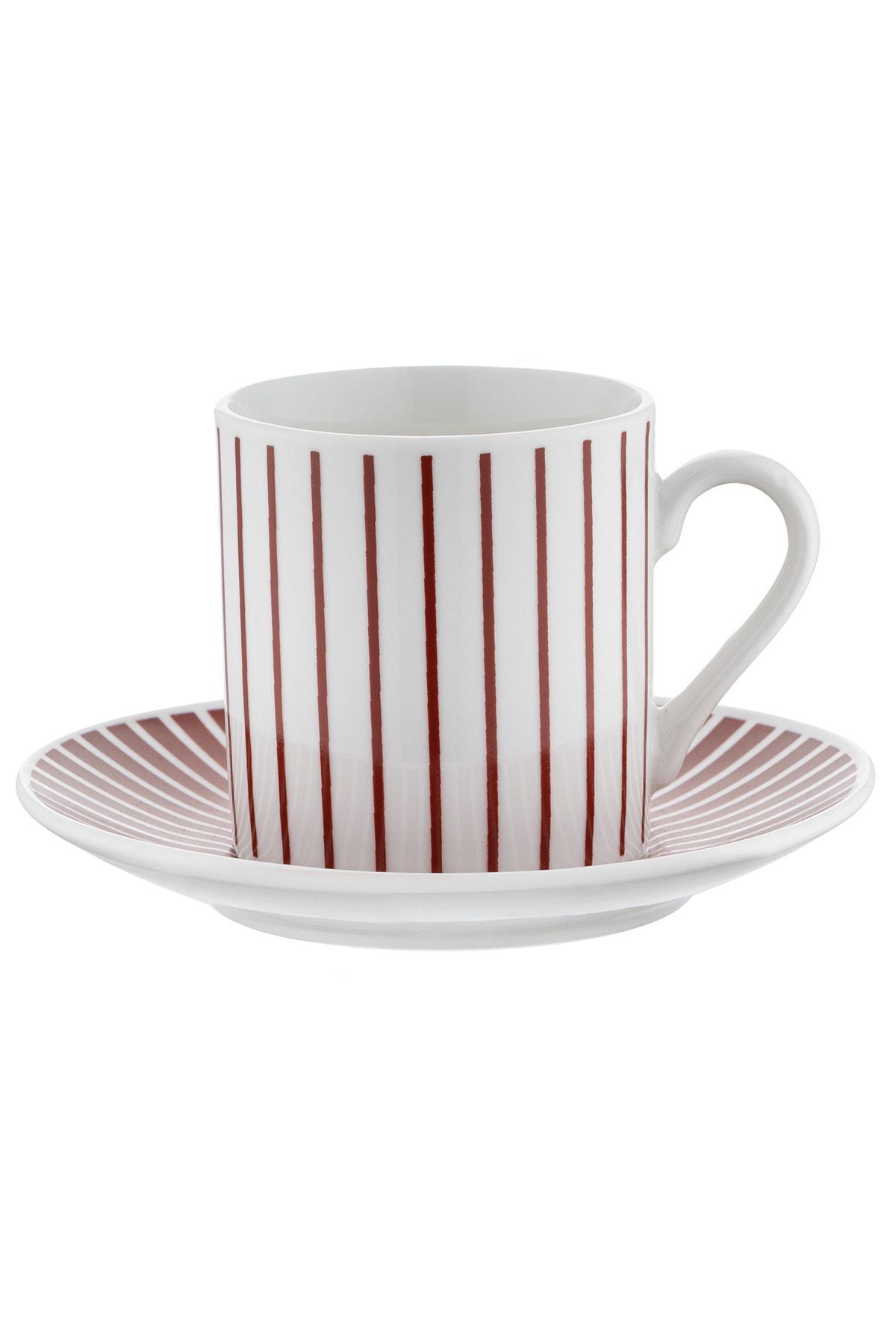 Fernanda New Bone 6 people coffee cup set 90 ml burgundy