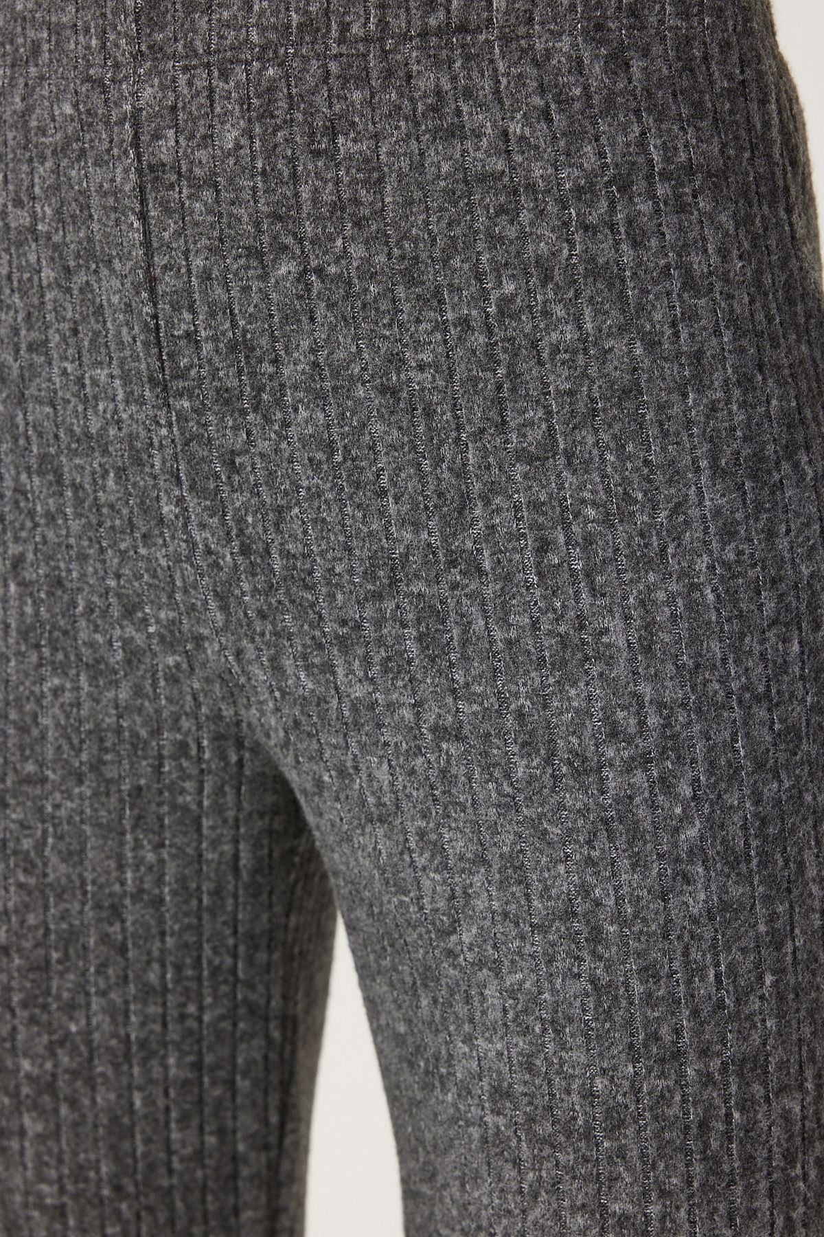 Woman anthracite comfortable wick knitted blouse trousers set RG00047